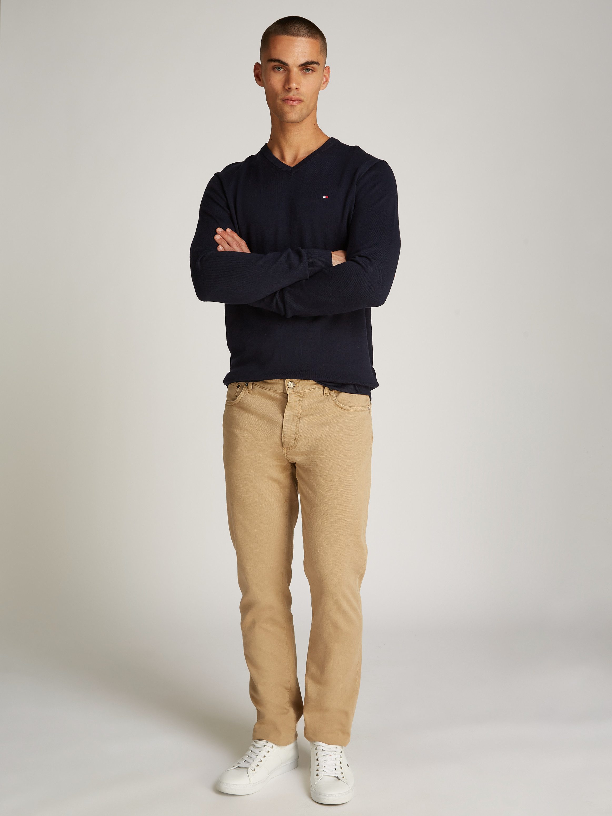 Tommy Hilfiger Gebreide trui ESSENTIAL COTTON V NECK