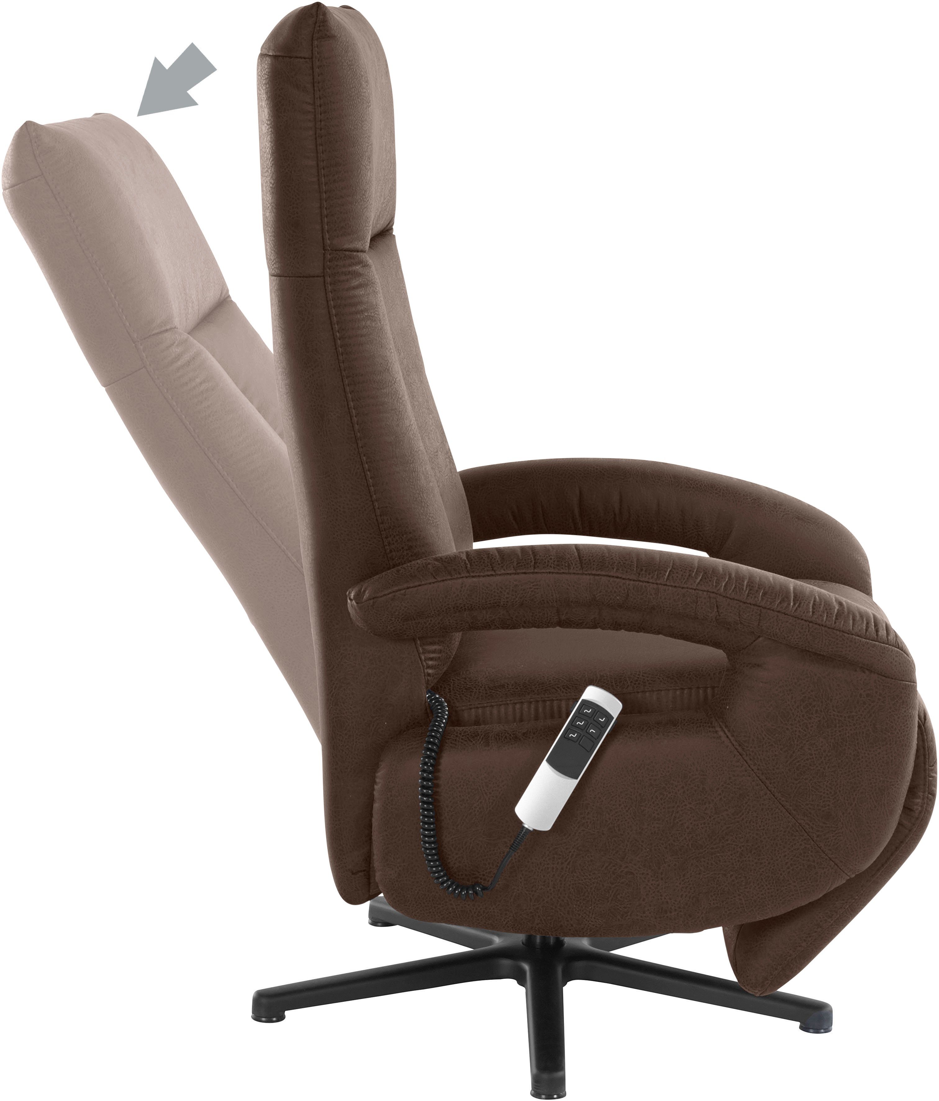 sit&more Relaxfauteuil Tycoon naar keuze handmatig, met twee motoren of met accu of met 2 motoren