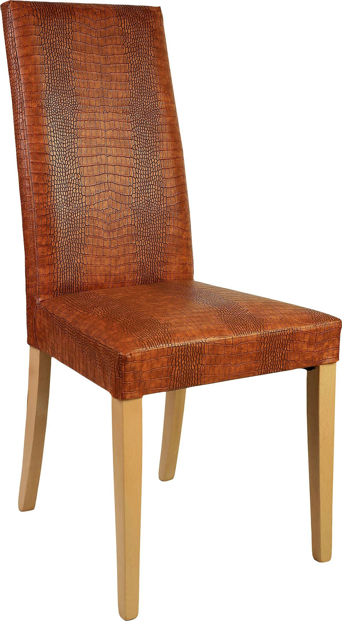 Home affaire Stoel Java Overtrokken met kunstleer met animal-stempeldruk (set, 2 stuks)
