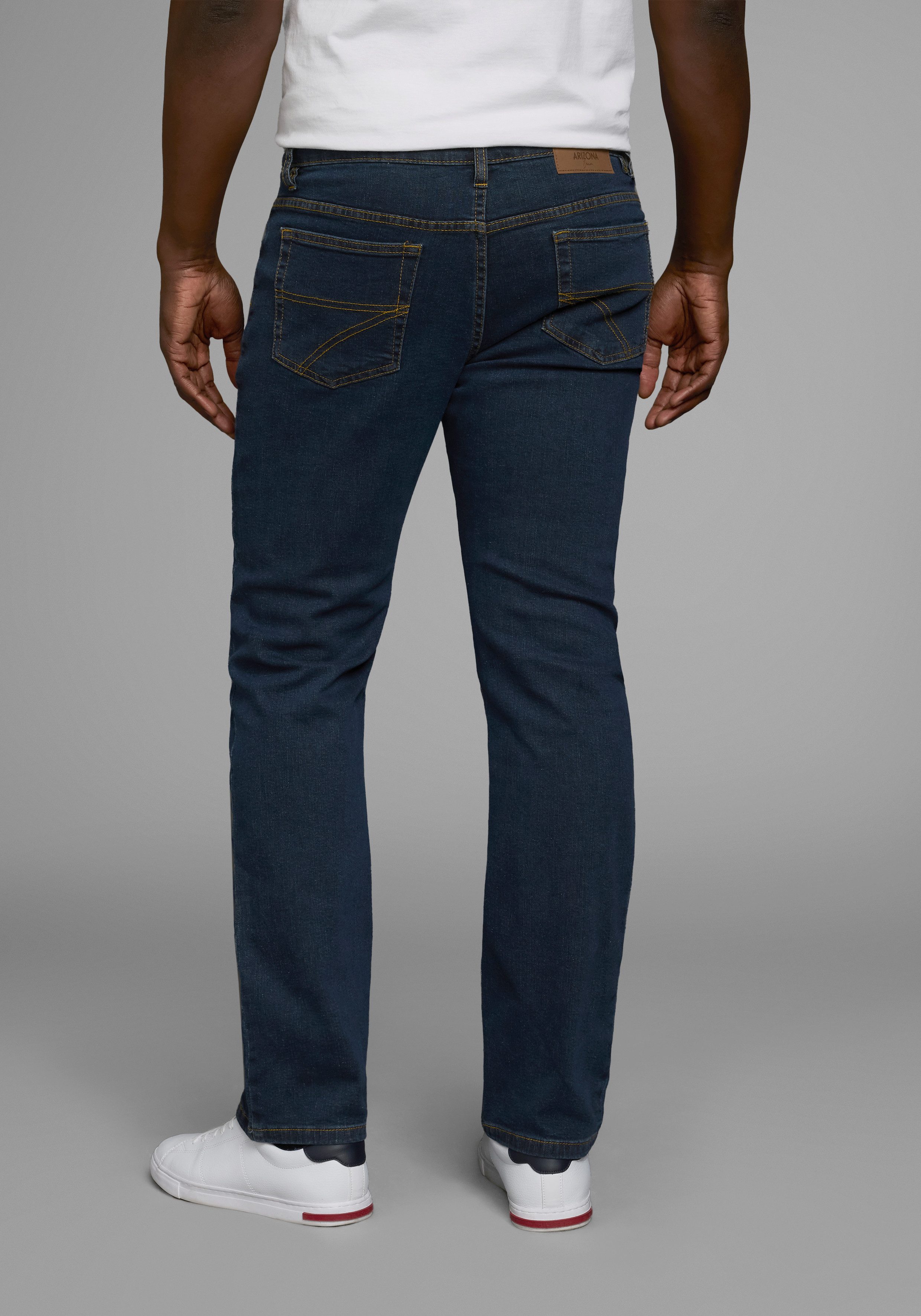Arizona Stretch jeans John rechte pasvorm, lage taille, met five-pocket-configuratie (set, 2-delig)