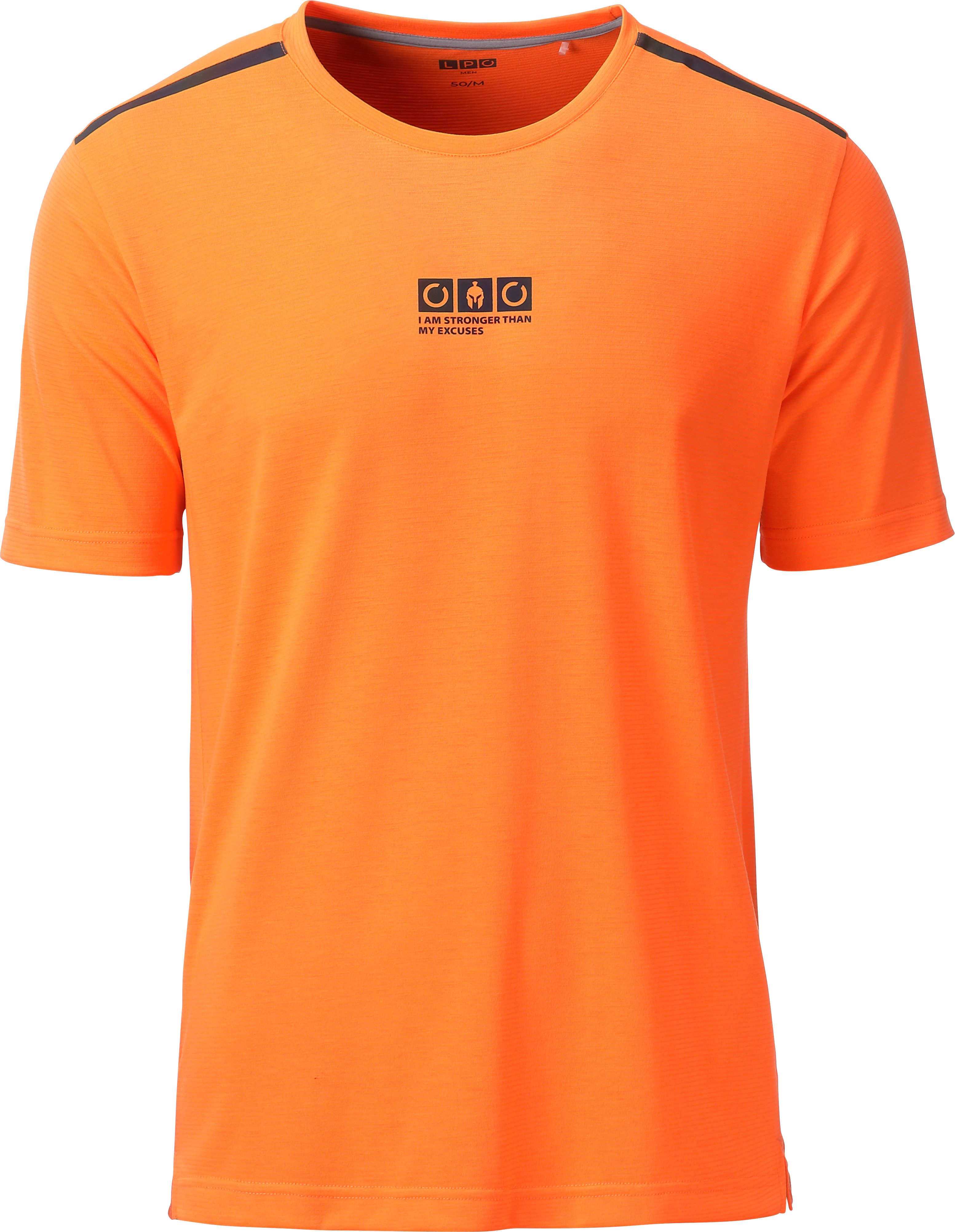 DEPROC Active LPO Functioneel shirt NAKIN MEN MELANGE Functioneel shirt met V-hals heren t-shirts maat M oranje