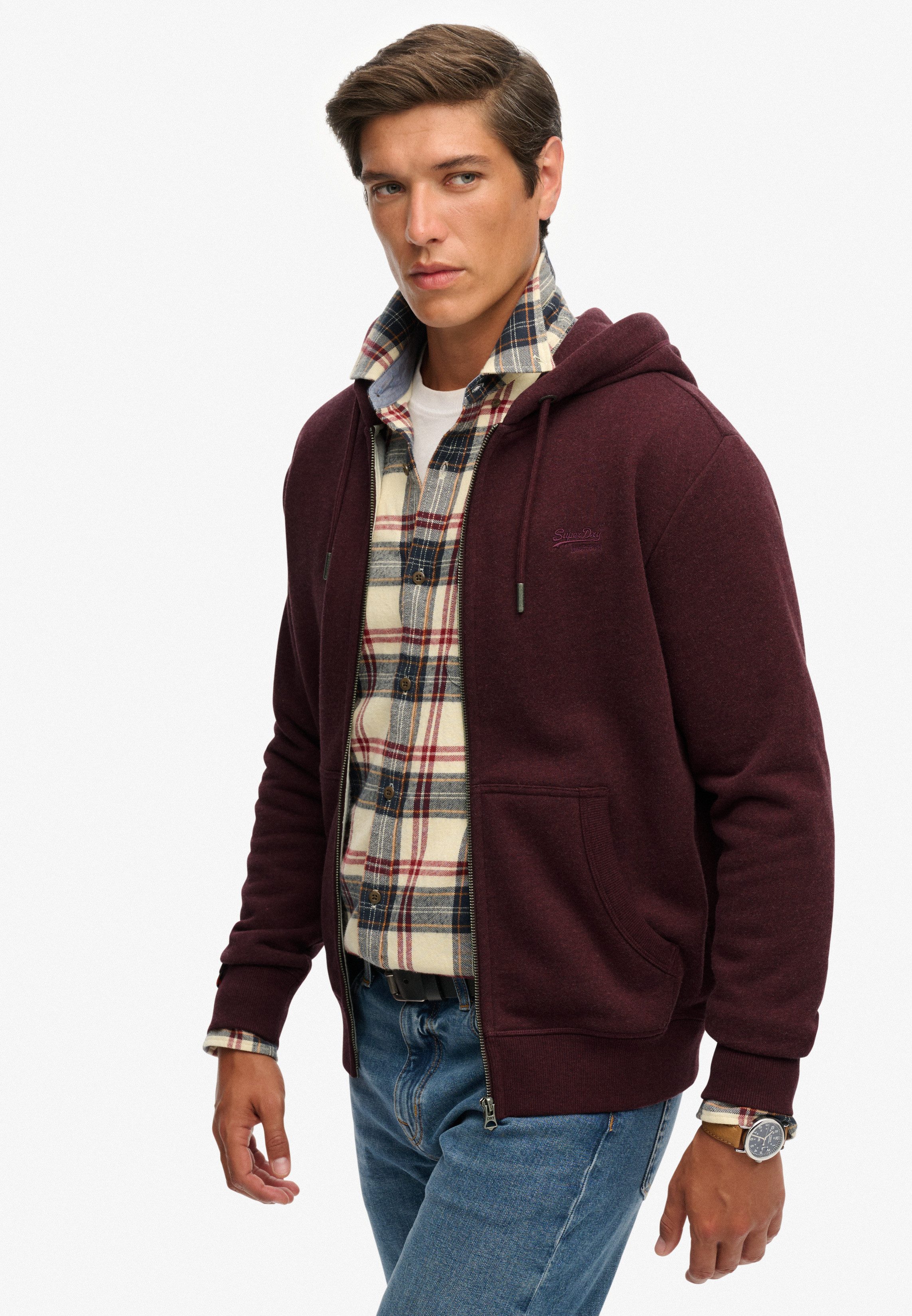 Superdry Capuchonsweatvest ESSENTIAL LOGO ZIP HOODIE HB