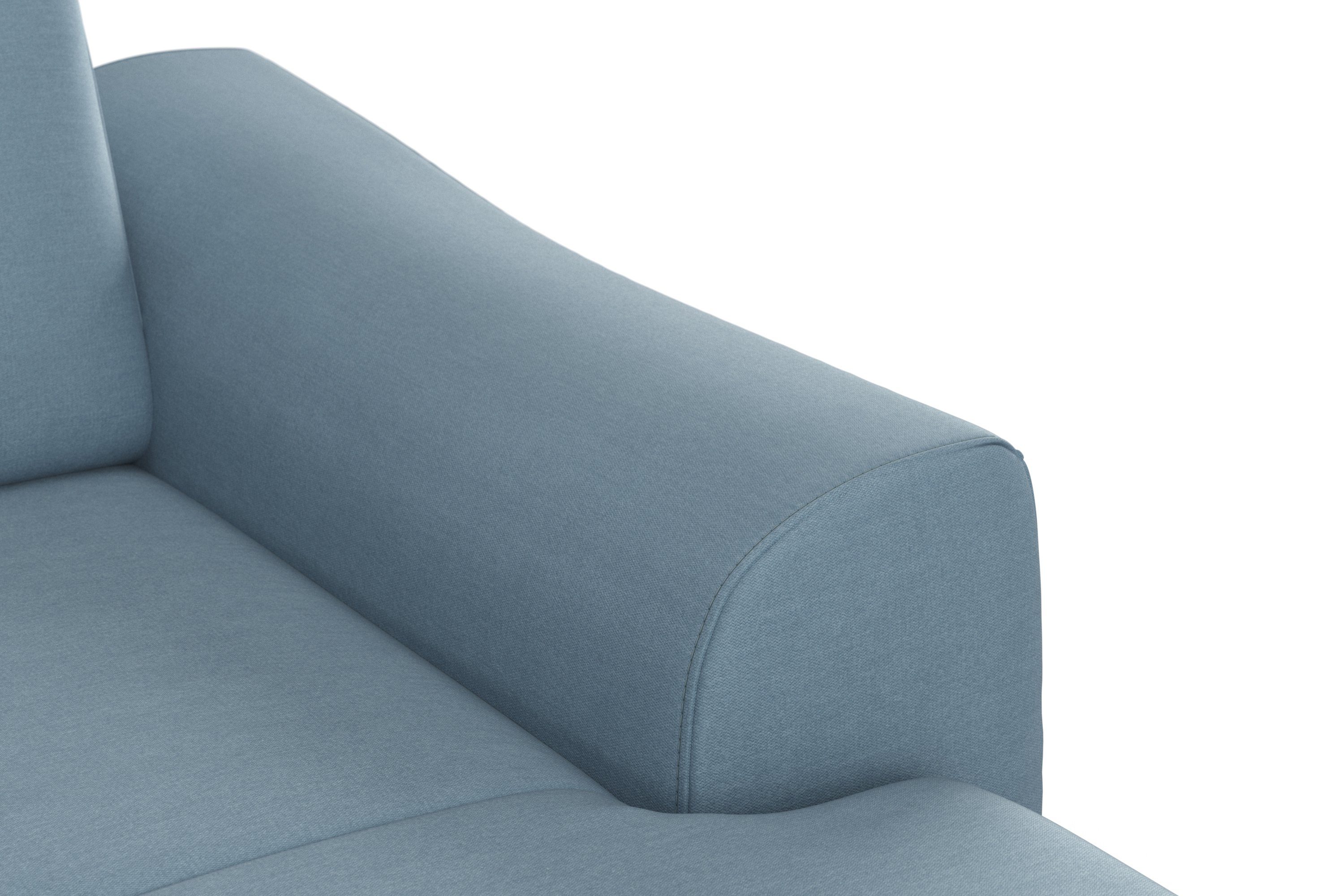 sit&more Zithoek Dundee U-vorm met binnenvering en massief houten poten, naar keuze met verstelbare hoofdsteun