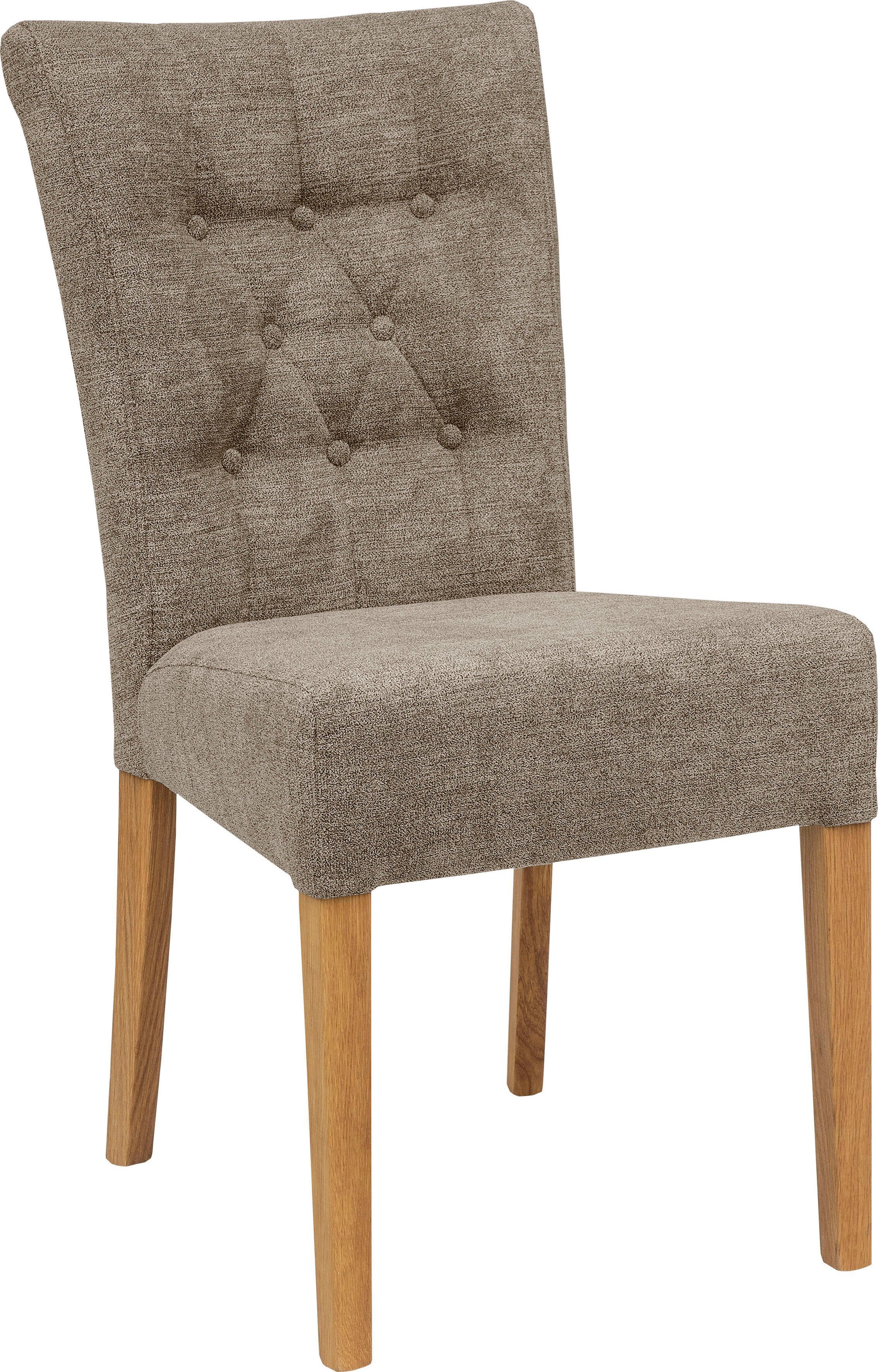 Home affaire Stoel Queen Eetkamerstoel met capitonnage, set van 2, 4 of 6