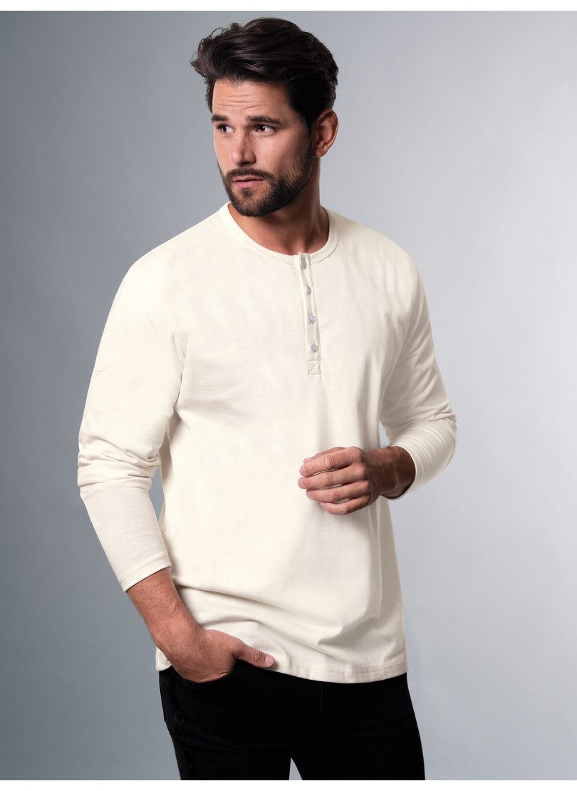 Trigema Longsleeve shirt met lange mouwen en knoopsluiting (1-delig)