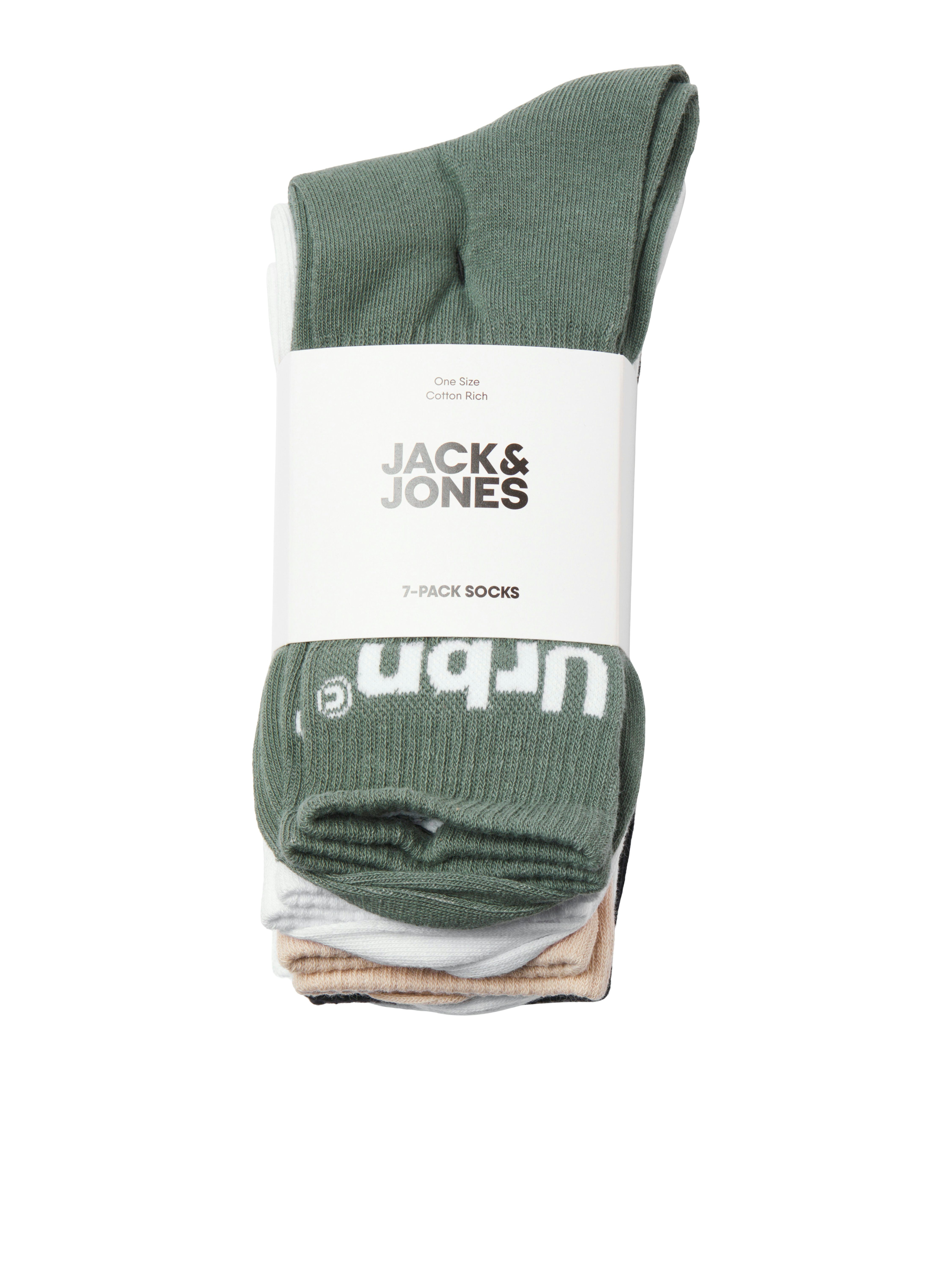 Jack & Jones Vrijetijdssokken JACURBN TENNIS SOCKS 7 PACK SN (set, 7 paar)