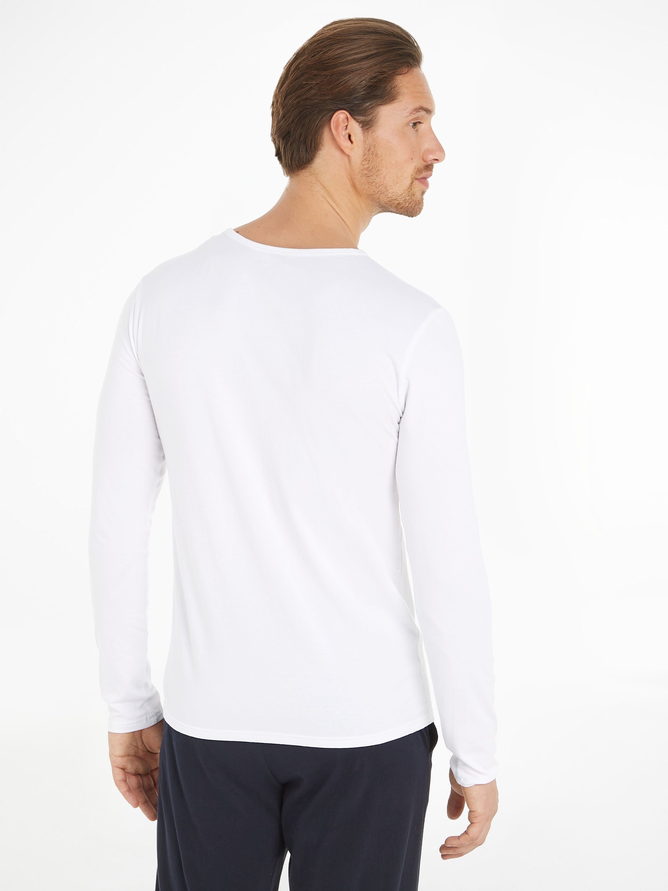 Tommy Hilfiger Underwear T-shirt 3P LS Tee met merklabel (Set van 3)