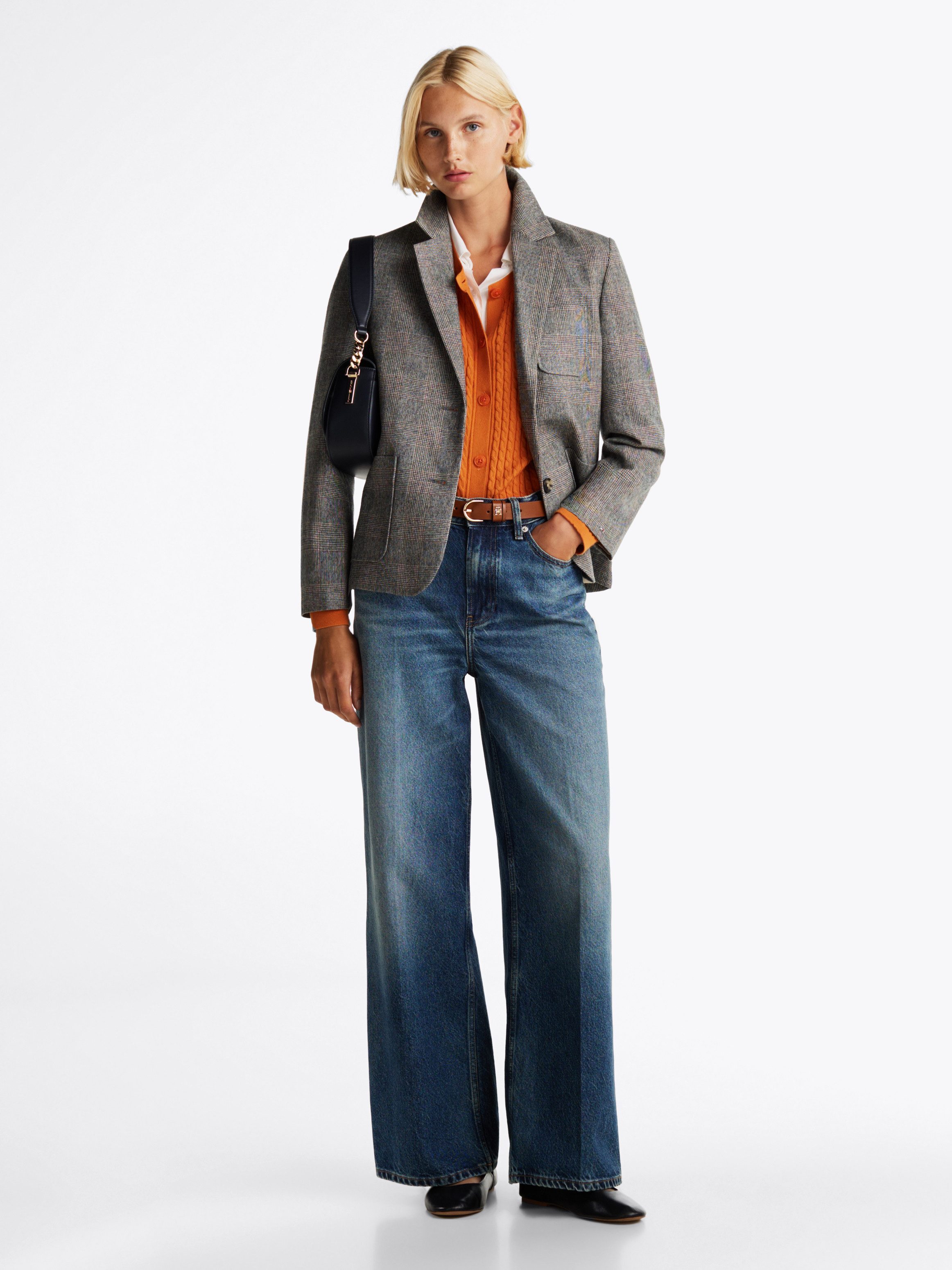 Tommy Hilfiger Korte blazer WOOL MIX CHECK SB BLAZER