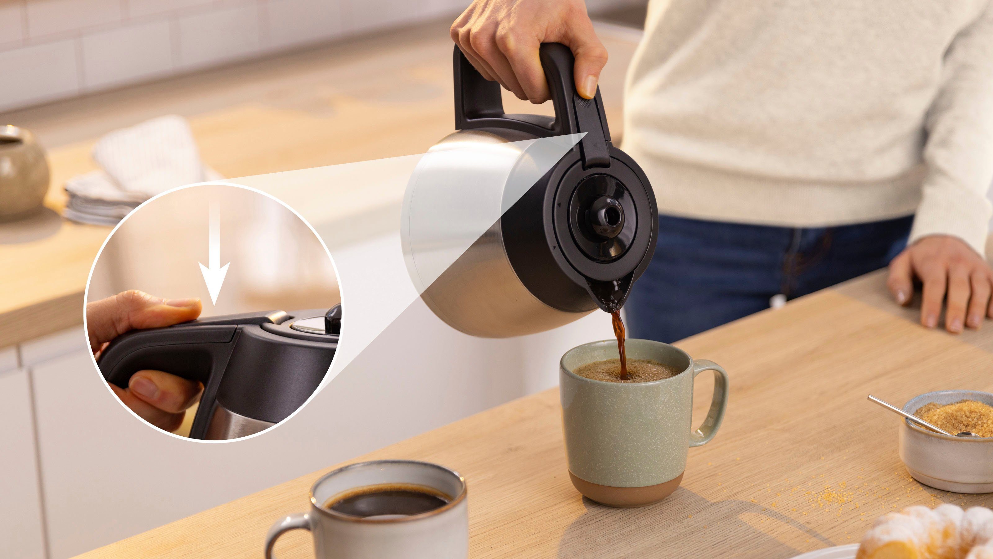 BOSCH Filterkoffieapparaat MyMoment TKA6M273, 1,1 l, voor 8-12 kopjes, intensief aroma, ontkalkingsprogramma, thermoskan, 1200 w