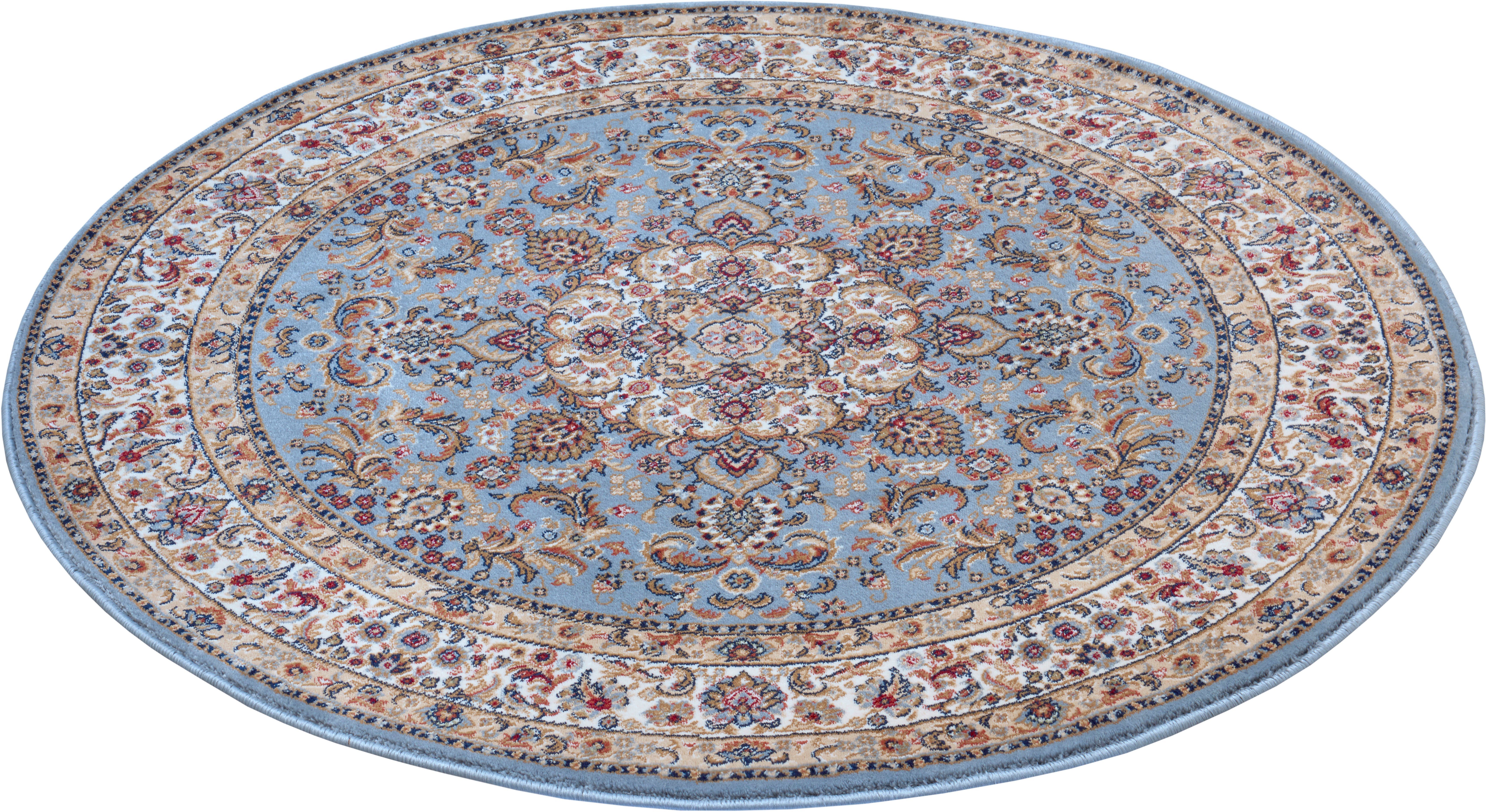 Rond perzisch tapijt - Zahra lichtblauw 160 cm rond