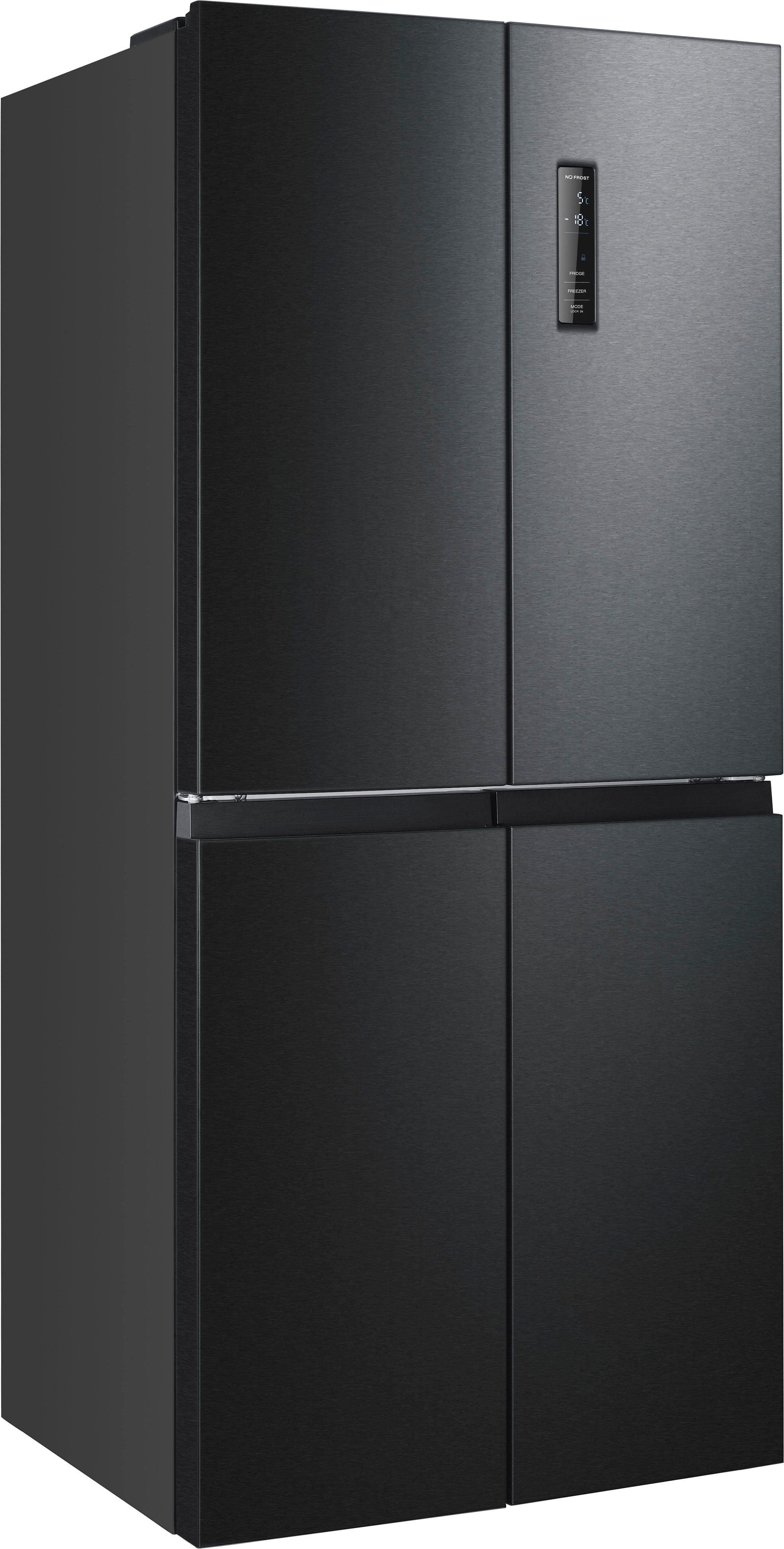 Hanseatic MultiDoor HCDC18080CI NoFrost, display, deuralarm amerikaanse koelkasten zwart