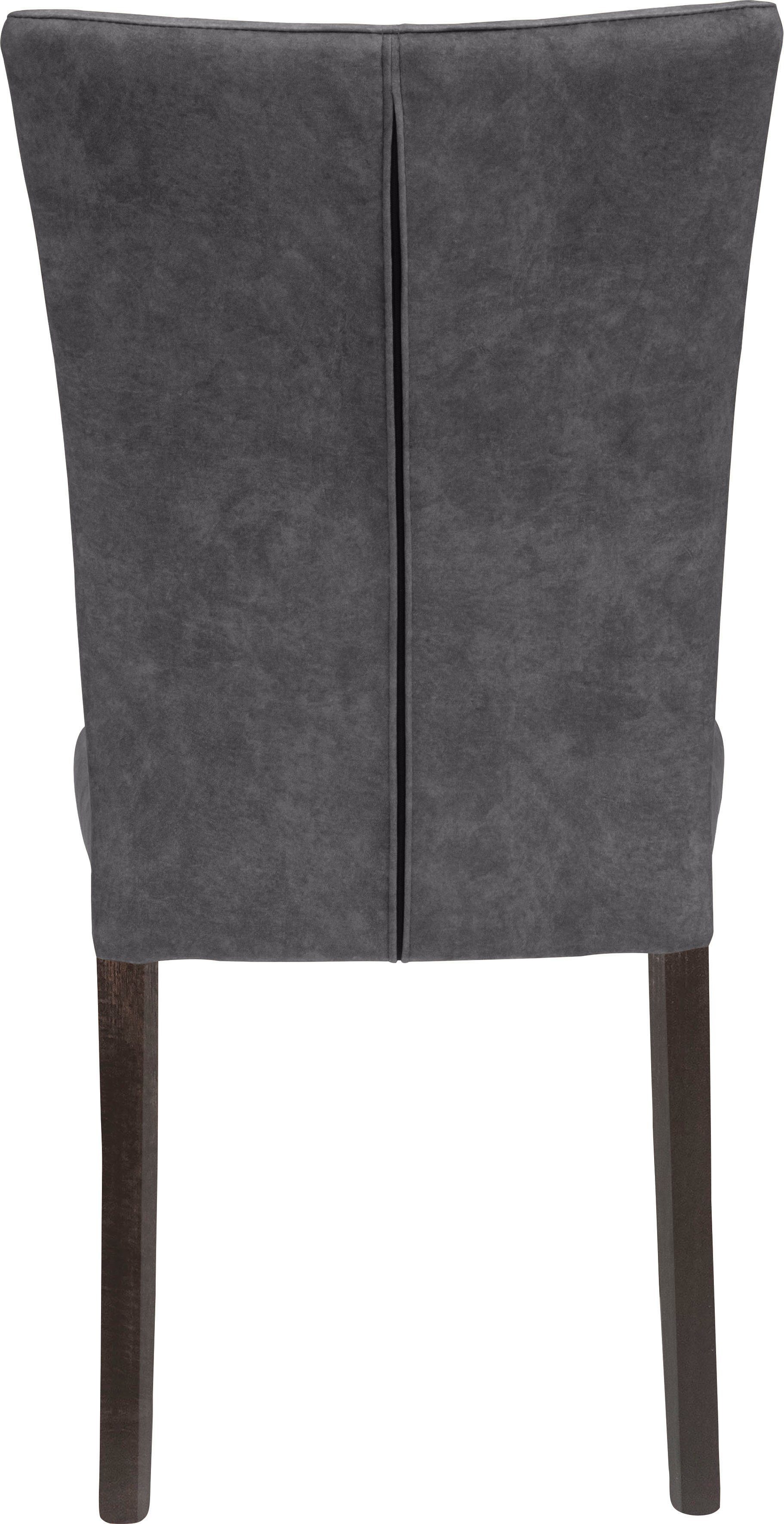 Home affaire Stoel met 4 poten Aspen Poten van massief beuken, wengékleurig gelakt (set, 2 stuks)