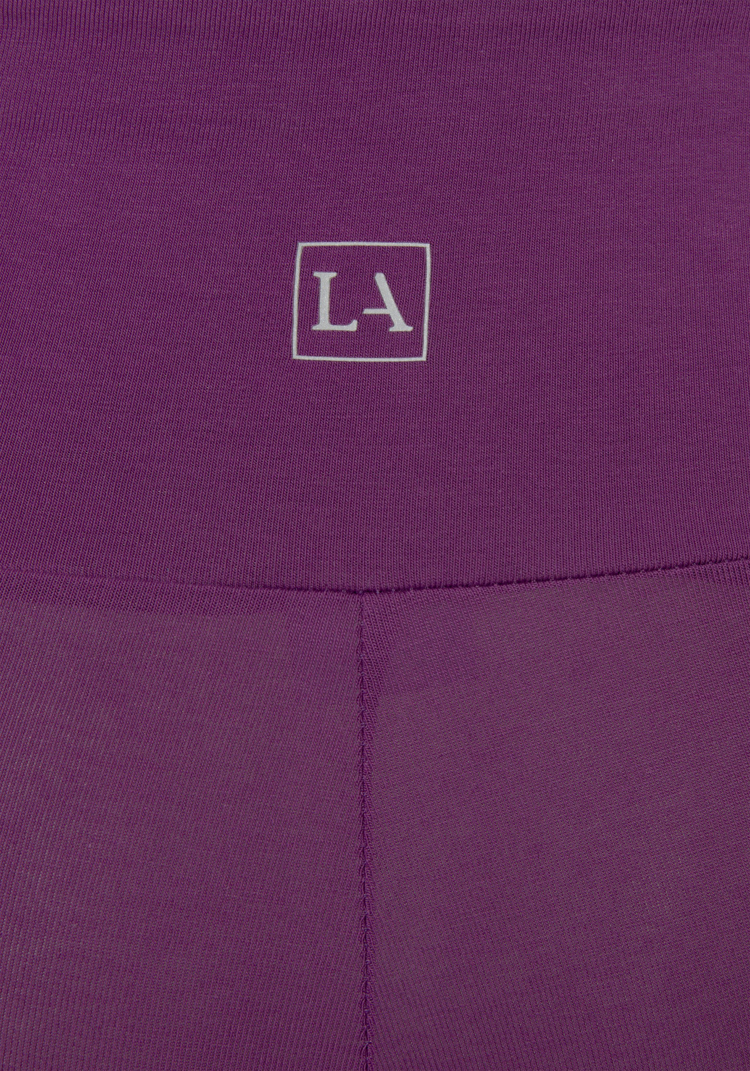 Lascana Short met brede boord en logoprint, loungewear