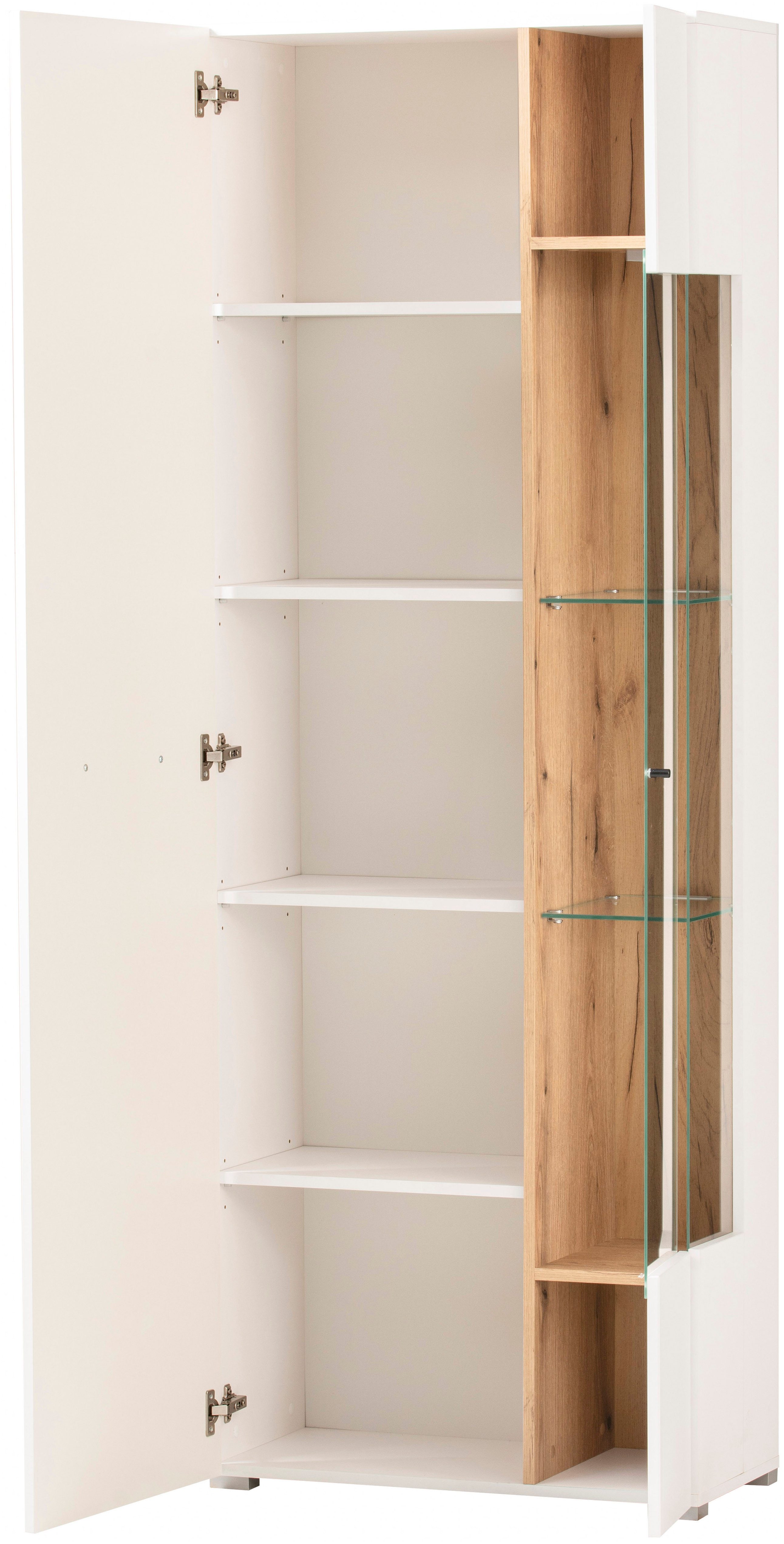 INOSIGN Wandmeubel Salerno, moderne wandmeubel, woonkamer-set, Wit met Eik Evoke Decor (set, 4-delig)