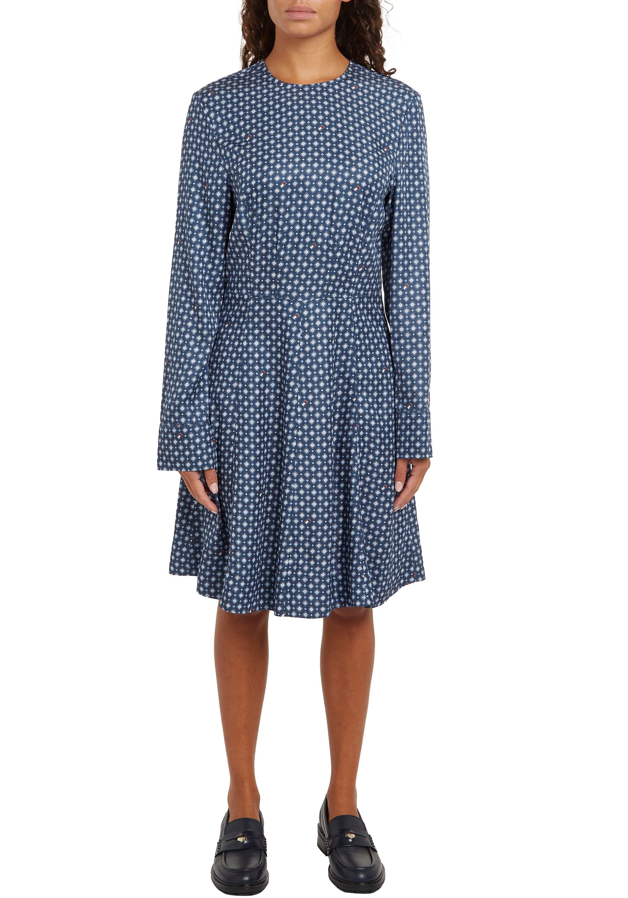 Tommy Hilfiger Blousejurk FOULARD FIT & FLARE KNEE DRESS