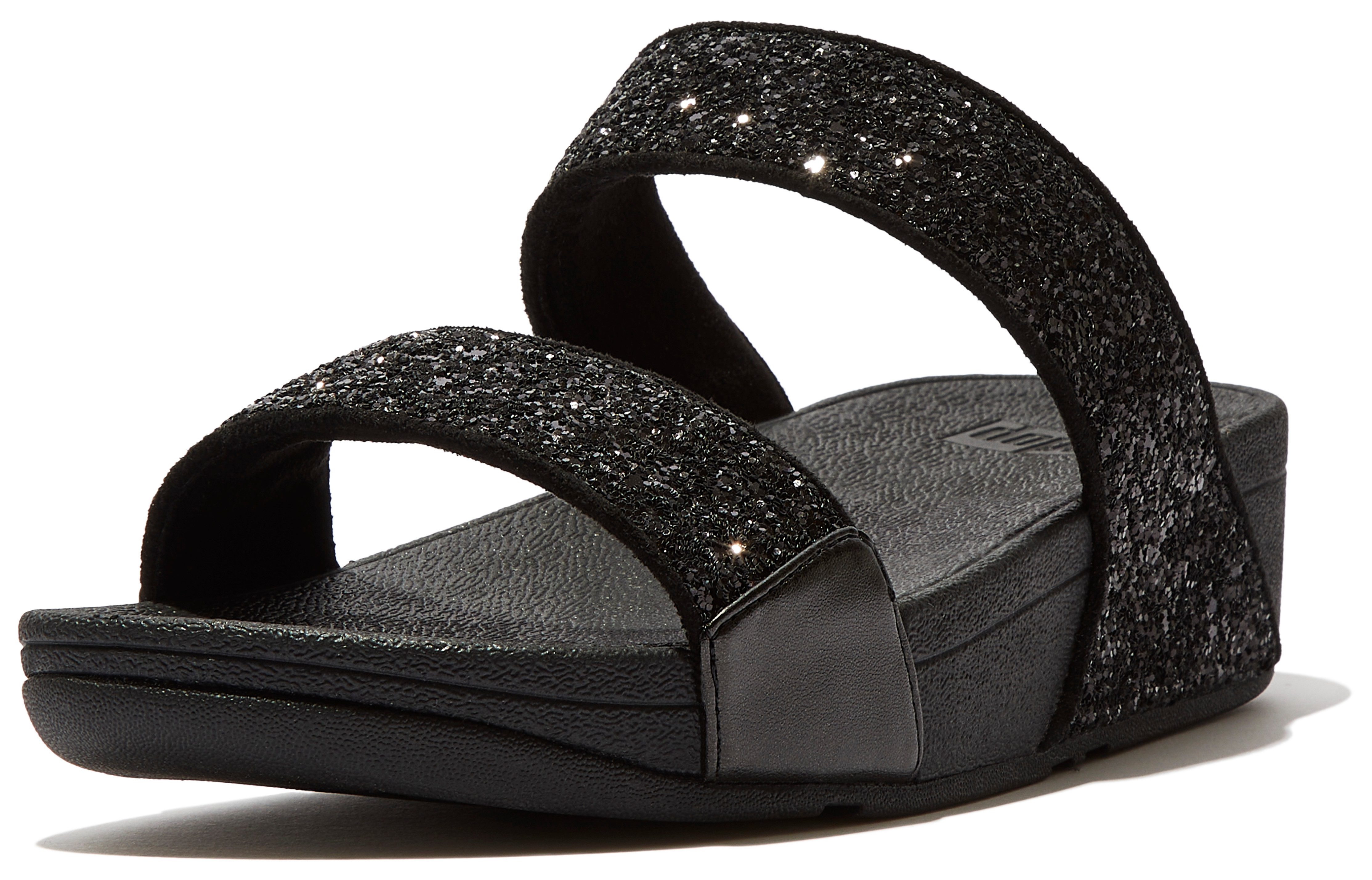 Fitflop Sleehakmuiltjes LULU GLITTER SLIDES , pool slides, strand schoen met glitter