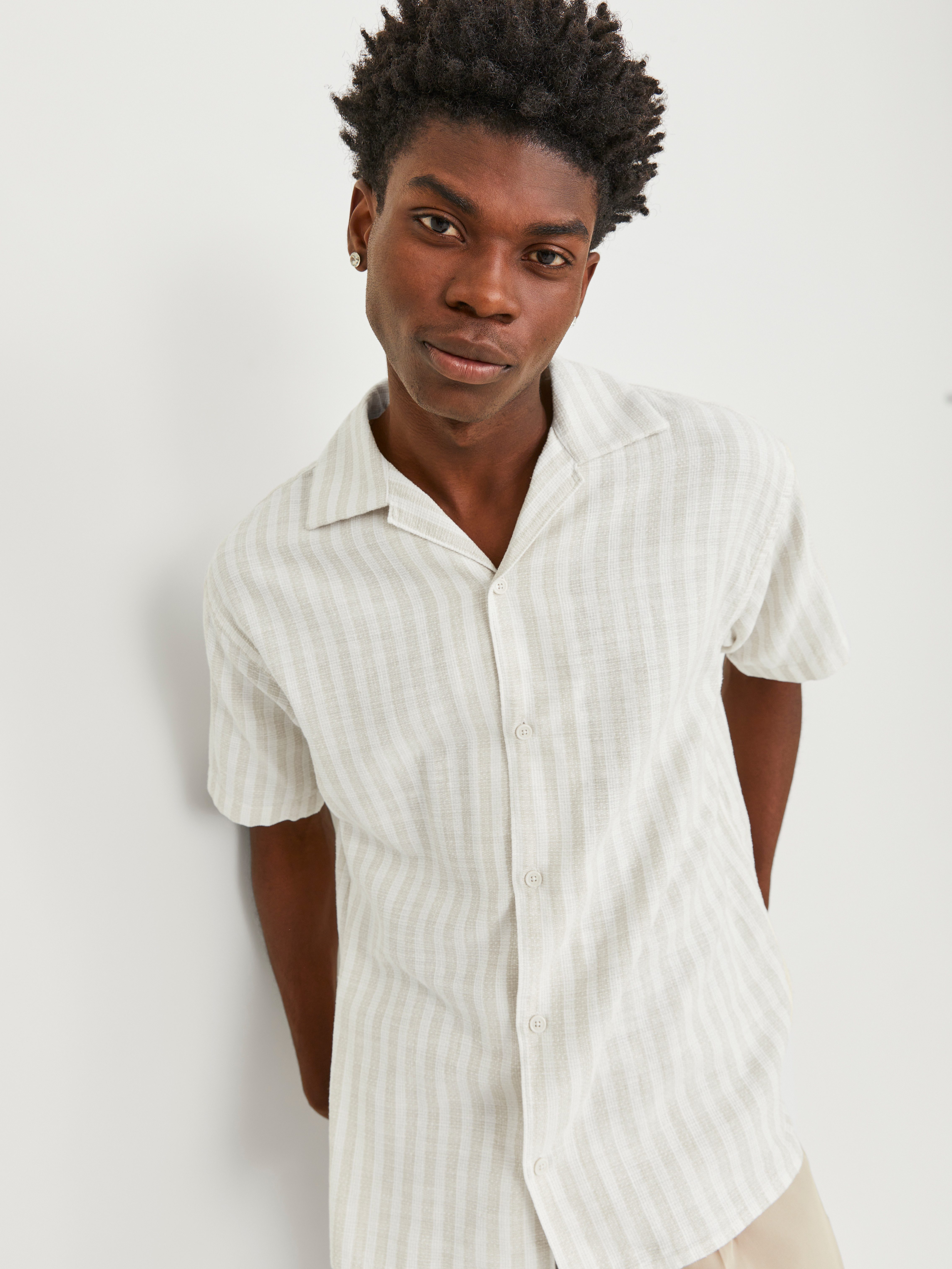 Jack & Jones Overhemd met korte mouwen JORCOBA STRIPE RESORT SHIRT SS SN
