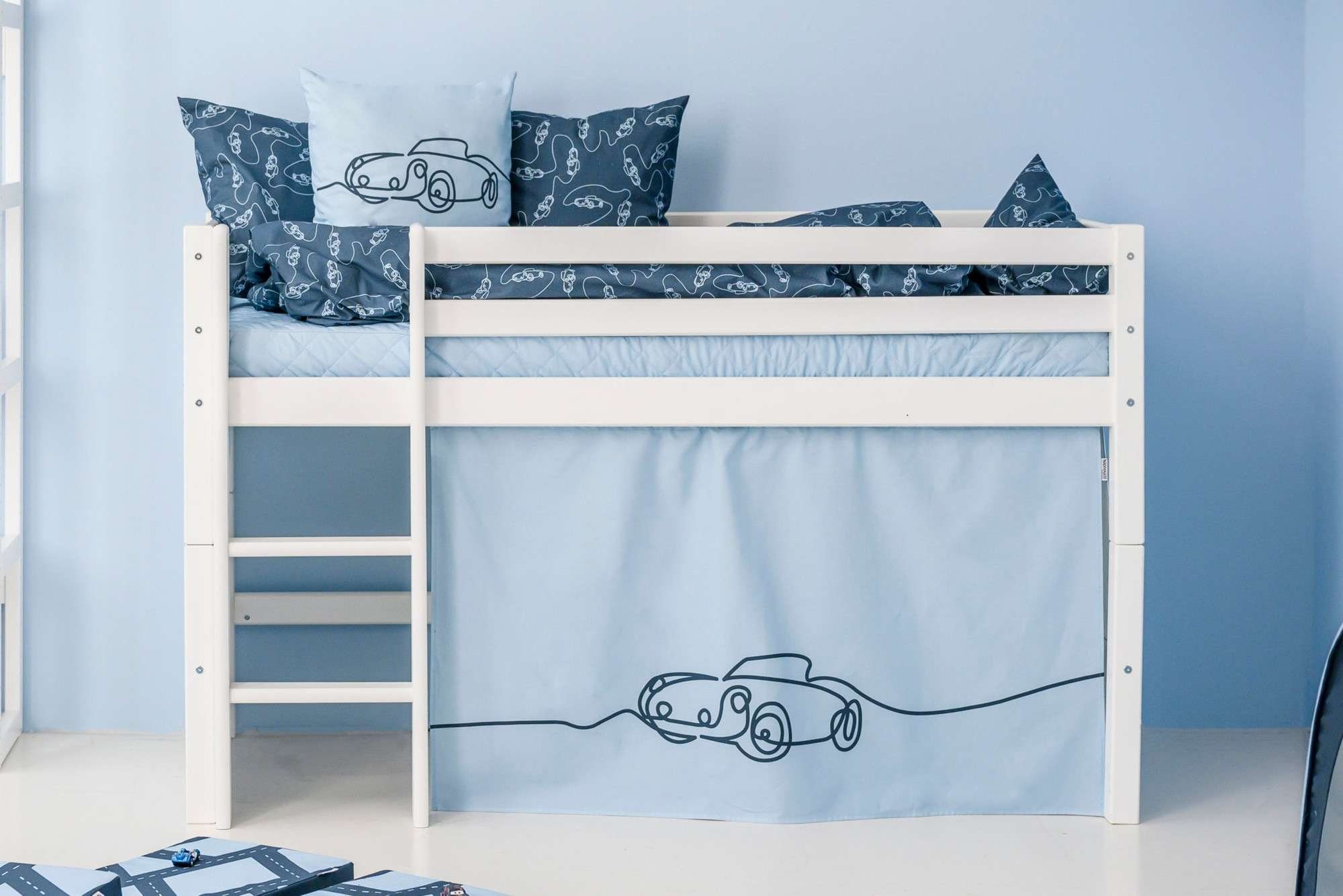 Hoppekids Hoogslaper ECO Dream, kinderbed, speelbed, halfhoog bed van massief hout