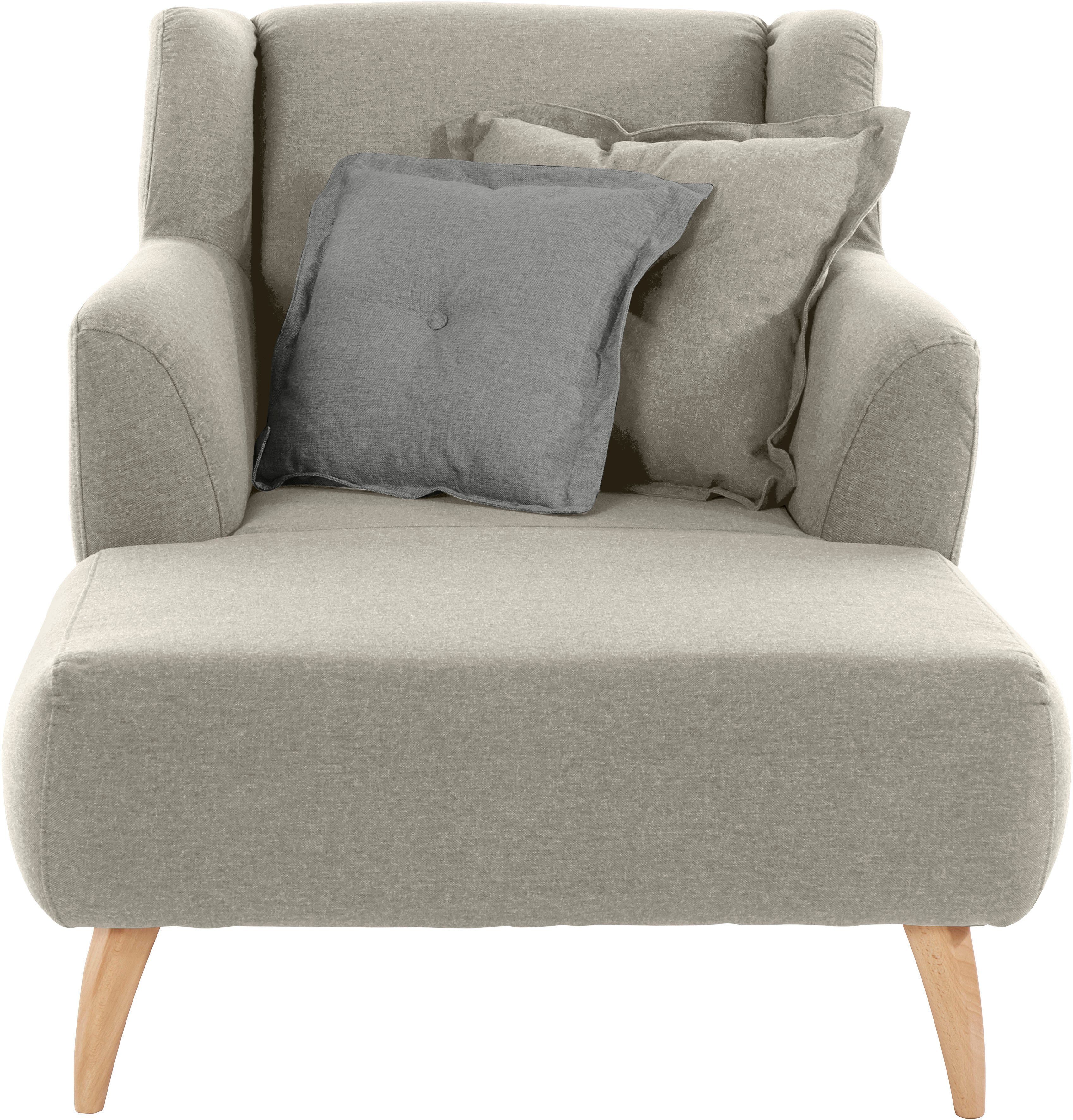 Home affaire Loveseat Baggio met houten voetjes