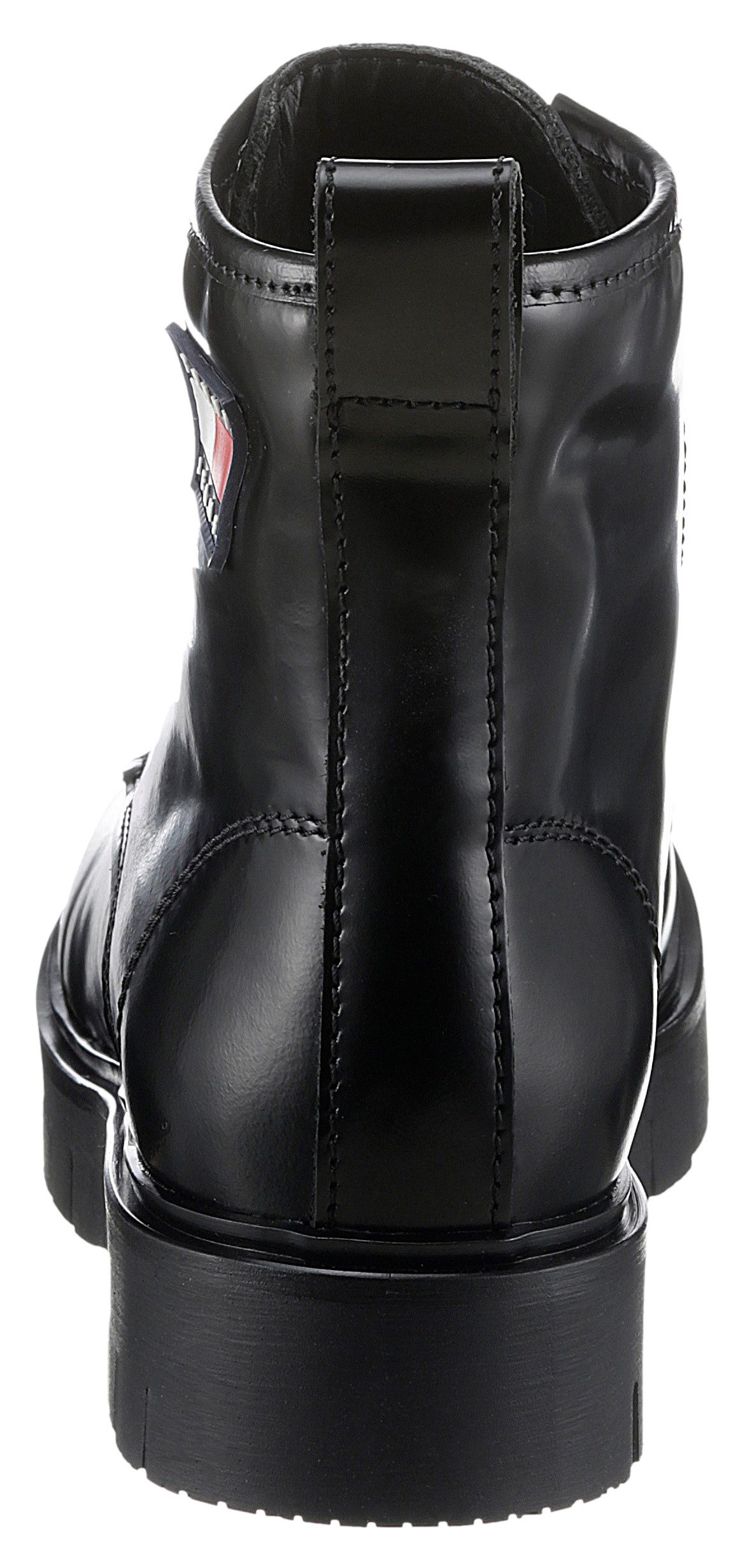 TOMMY JEANS Veterschoenen TJW LACE UP BOOT blokhak, plateau, veterschoen, chunky boots, logo-applicatie