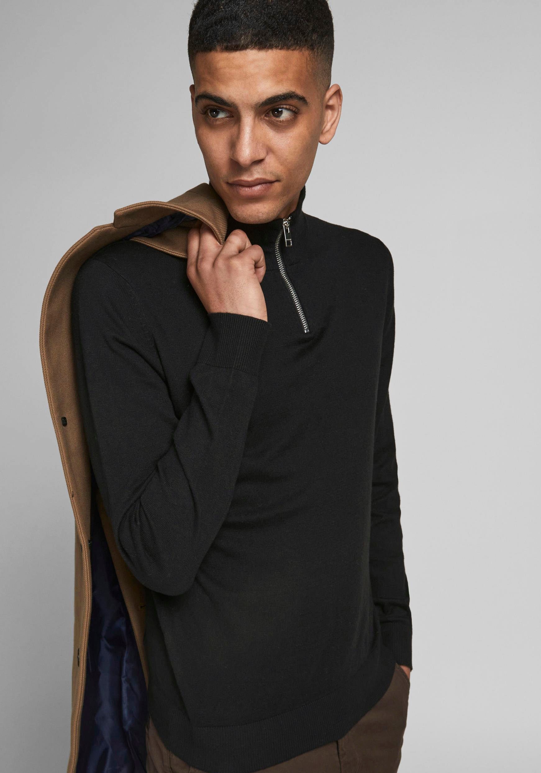 Jack & Jones Trui met ronde hals EMIL KNIT HALF ZIP