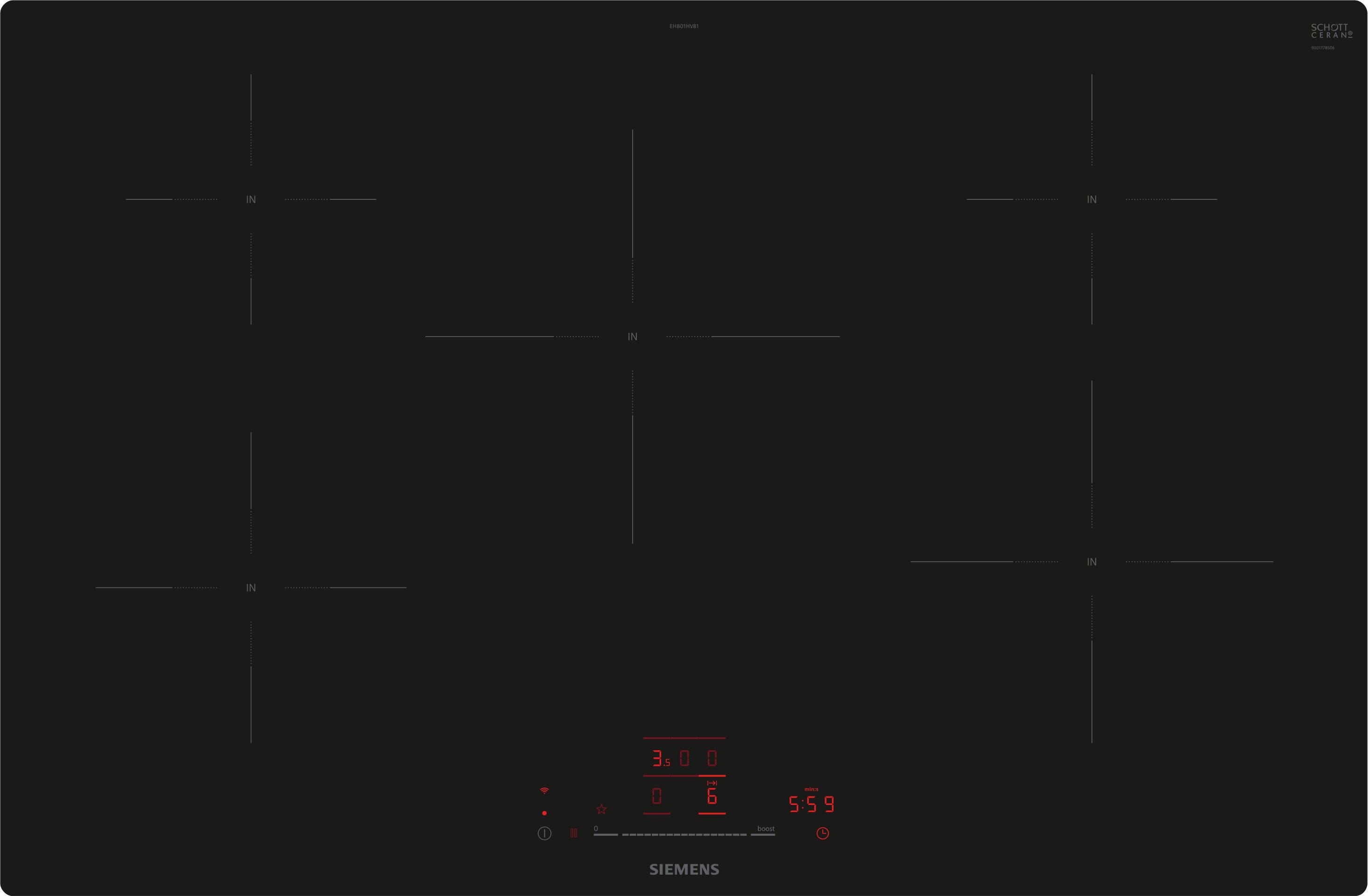 SIEMENS Inductiekookplaat EH801HVB1E