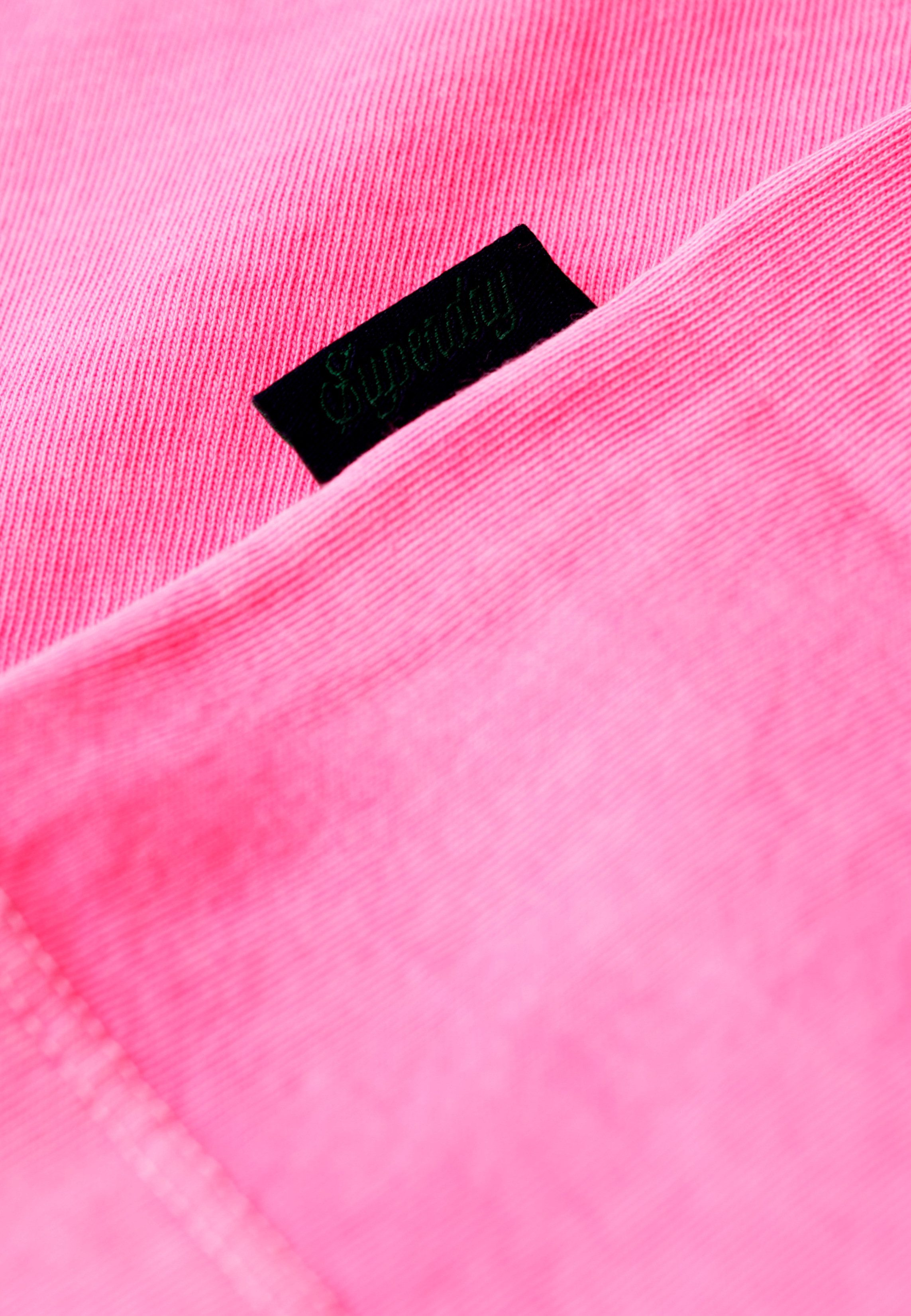 Superdry Shirt met ronde hals ESSENTIAL LOGO EMB NEON TEE