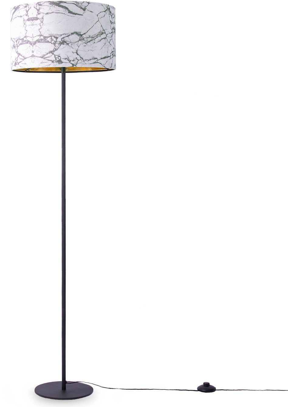 Paco Home Staande lamp Kracht 525 Woonkamer slaapkamer E27 marmer steen ontwerp grijs wit