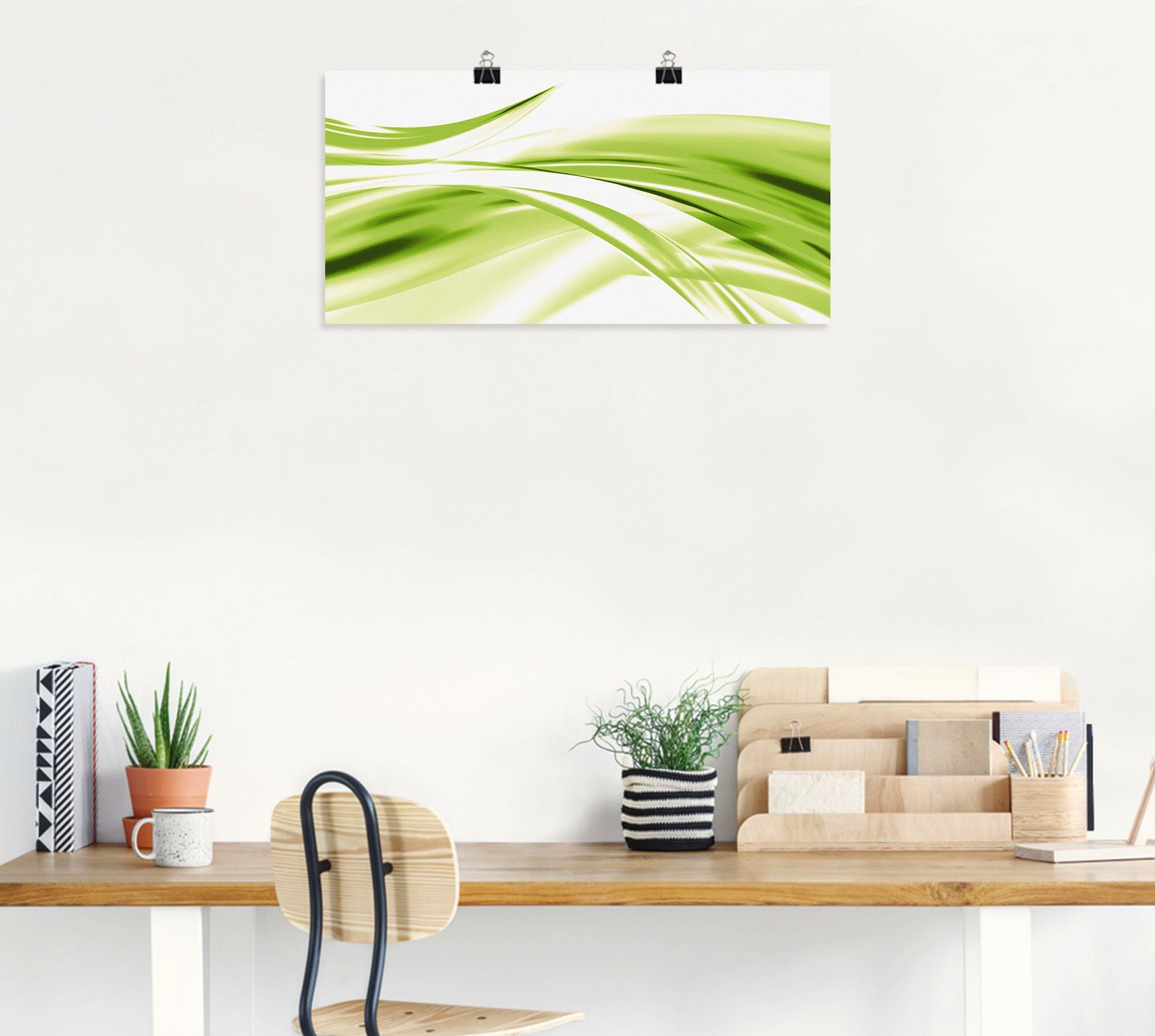 Artland Artprint Mooie golf - abstract als artprint van aluminium, artprint voor buiten, artprint op linnen, poster in verschillende maten. maten