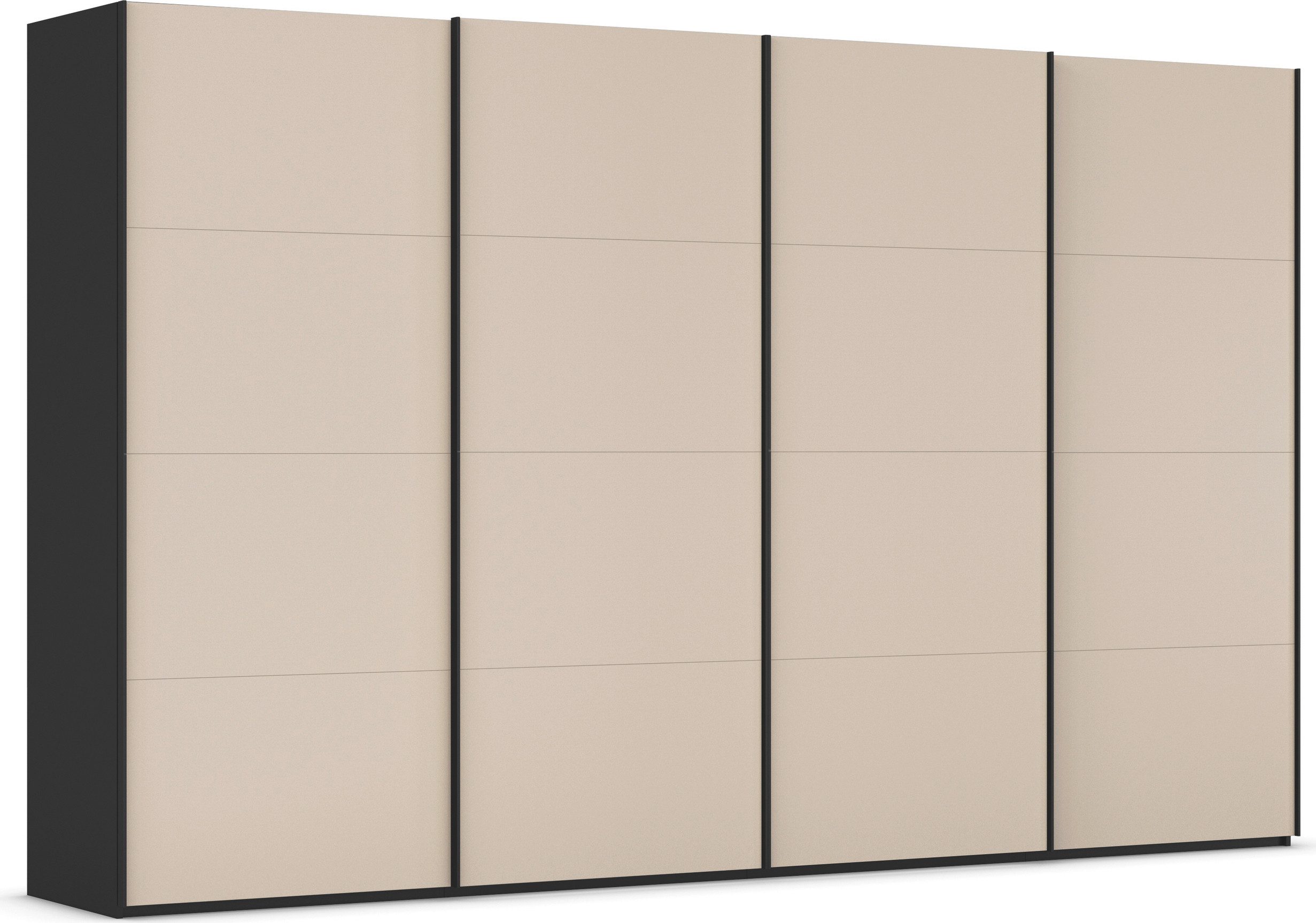 rauch Schuifdeurkast Kledingkast Kast Garderobe Slaapkamerkast SCALE-FYRA edel vierdelige deuren met glas-front veel kleuren made in germany