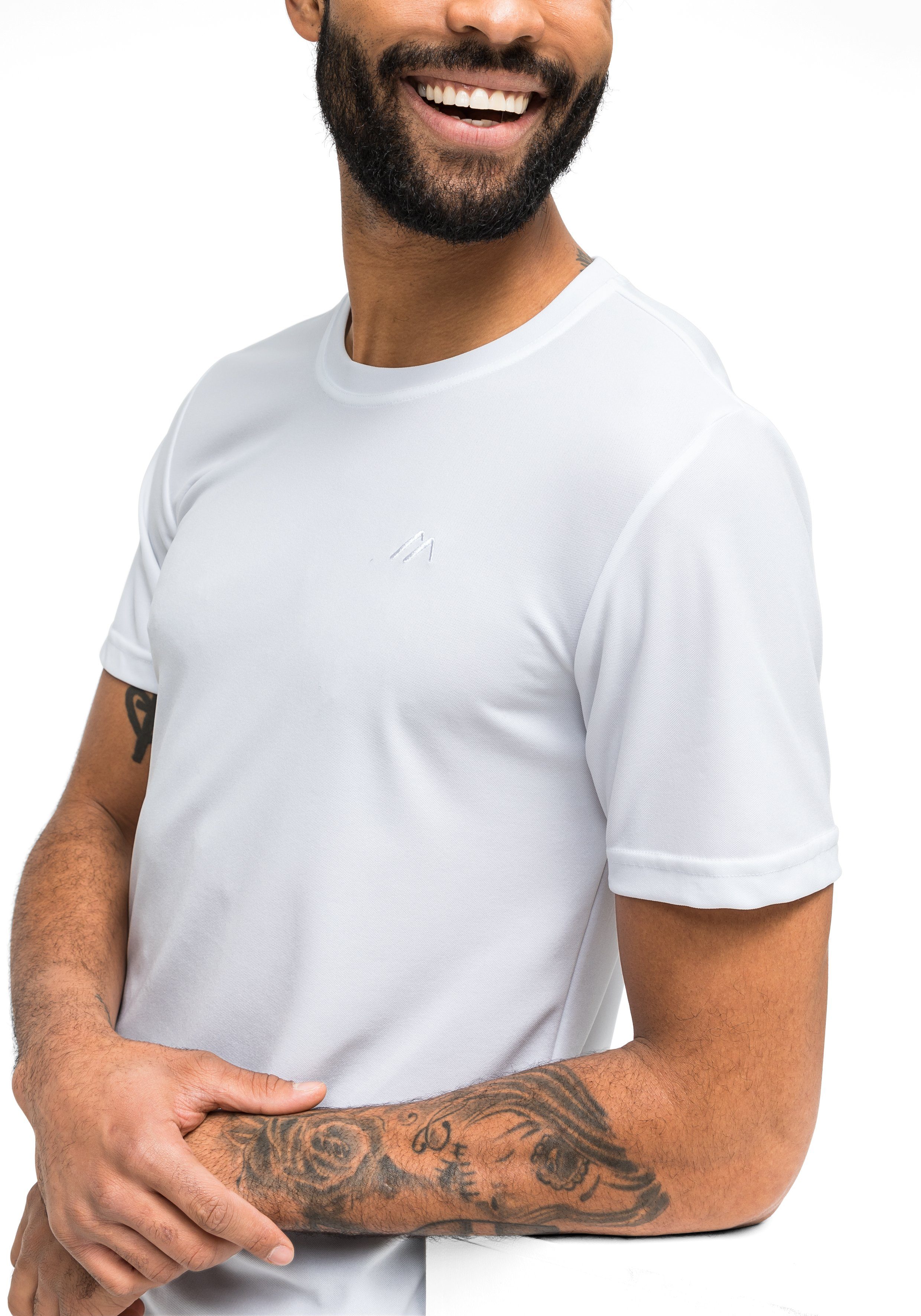 Maier Sports Functioneel shirt Walter Heren T-shirt, ronde hals pique outdoor shirt, snel drogend