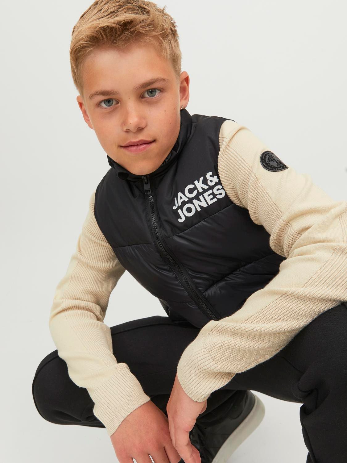 Jack & Jones Junior Korte bodywarmer JJETOBY BODYWARMER COLLAR