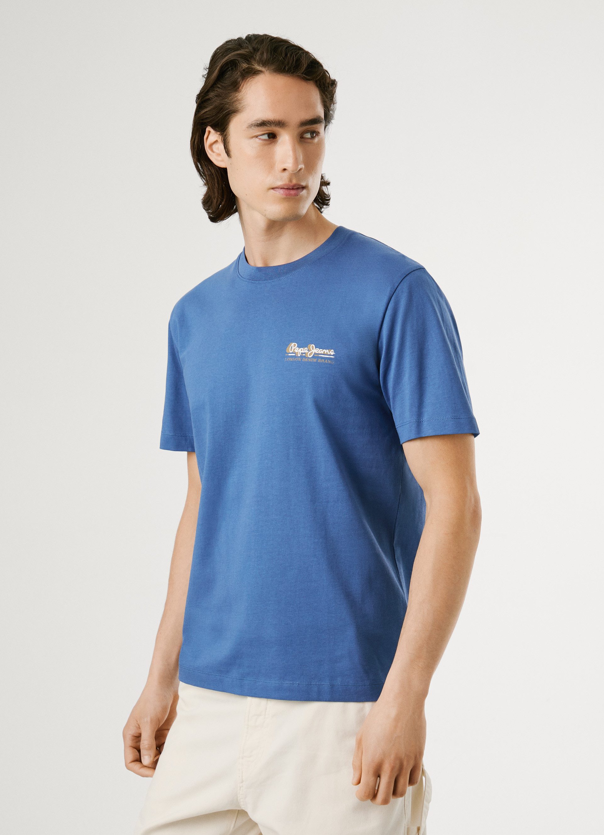 Pepe Jeans T-shirt MILON TEE met geribbelde ronde hals
