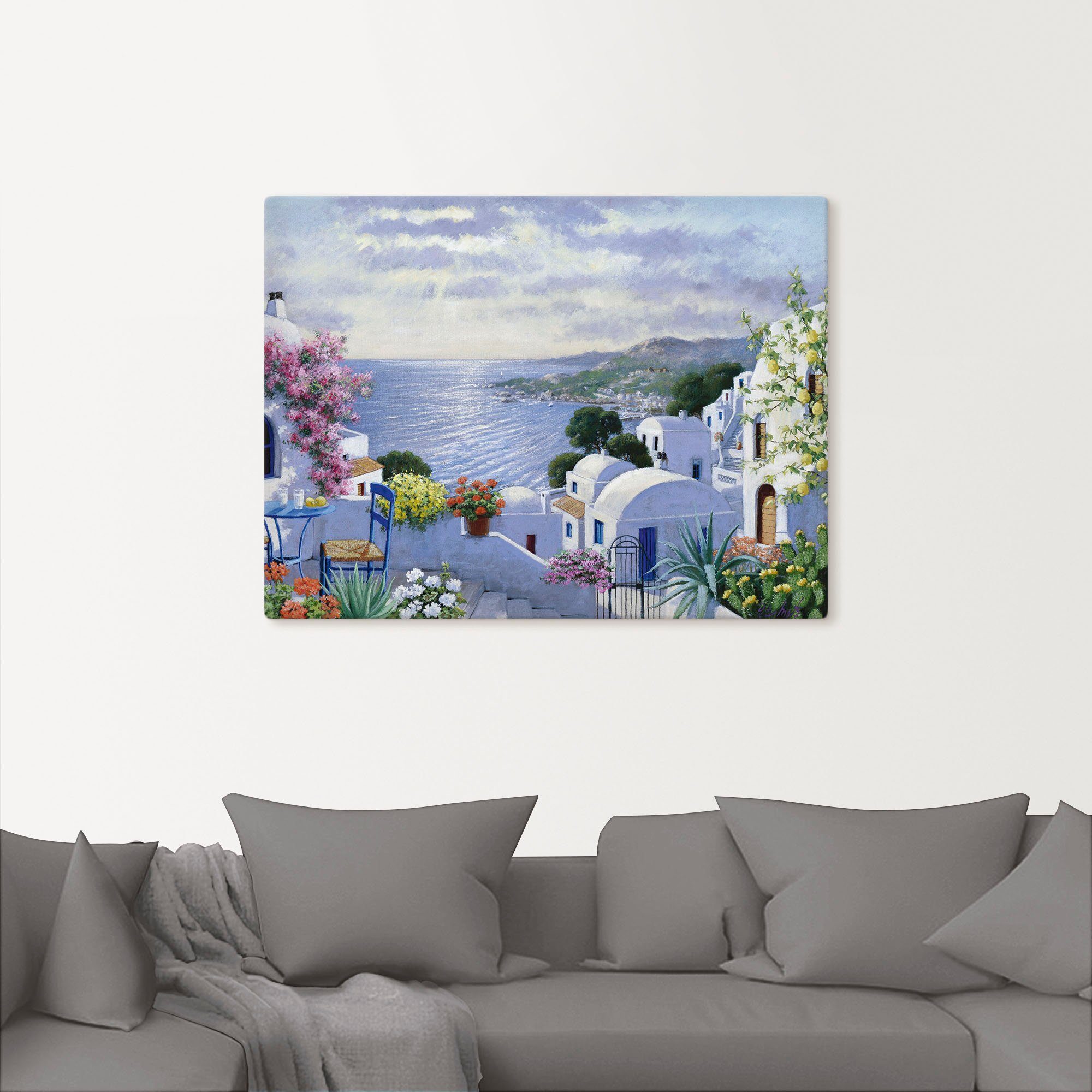 Artland Artprint Fonkelend Griekenland als artprint op linnen, poster, muursticker in verschillende maten