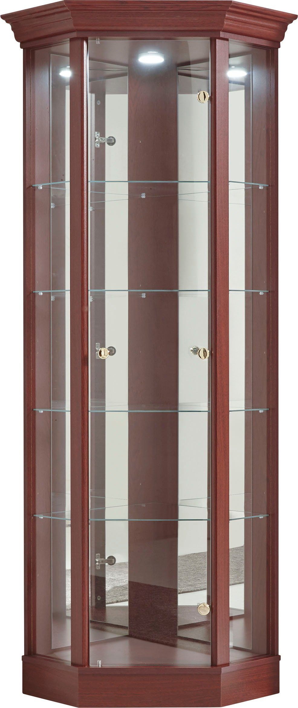 fif möbel Vitrinekast TRIO Hoekvitrine/Glasvitrine 1x Glazen deur, perfect voor verzamelaars,...