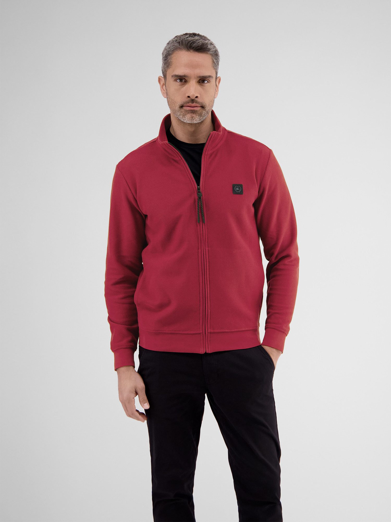 Lerros Sweatvest LERROS sweatshirt jack in structuurkwaliteit