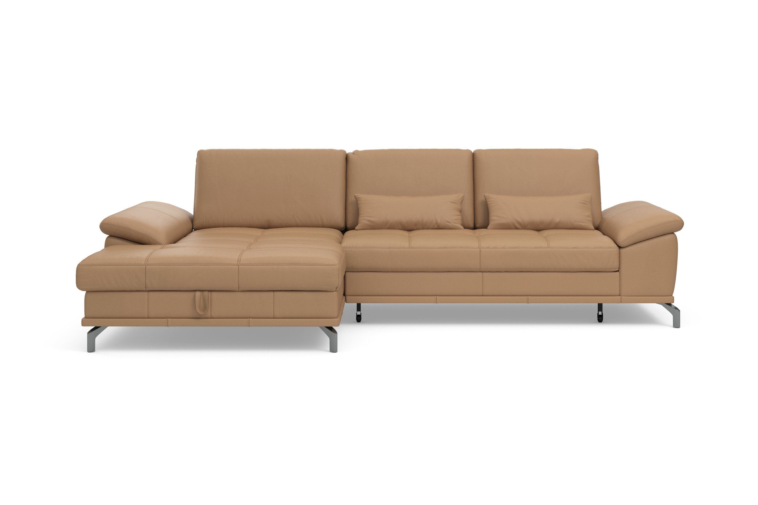 Places of Style Hoekbank Costello L-vorm, met zitdiepteverstelling, armleuningverstelling en