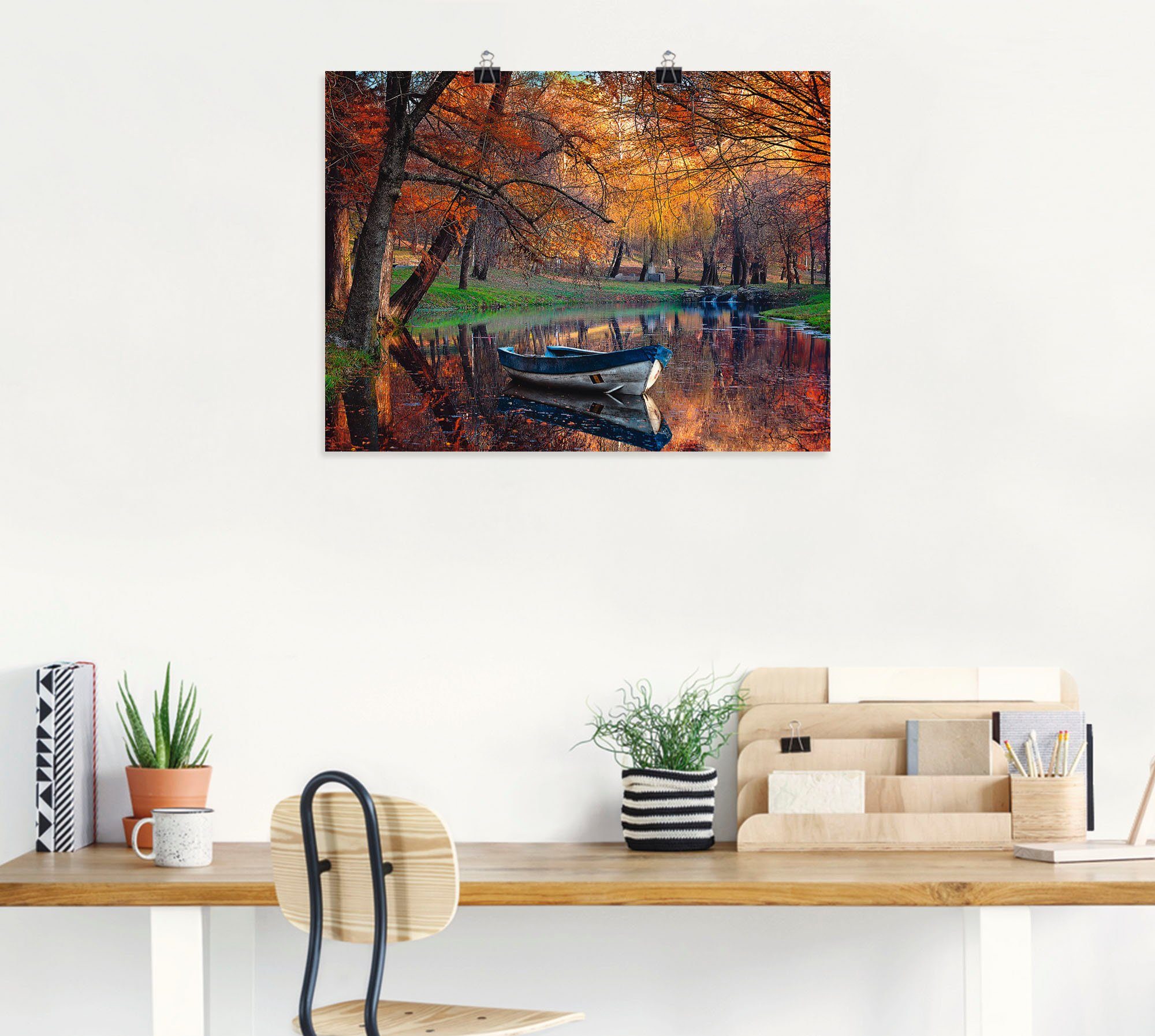 Artland Artprint Veelkleurig herfstlandschap als artprint op linnen, poster in verschillende formaten maten