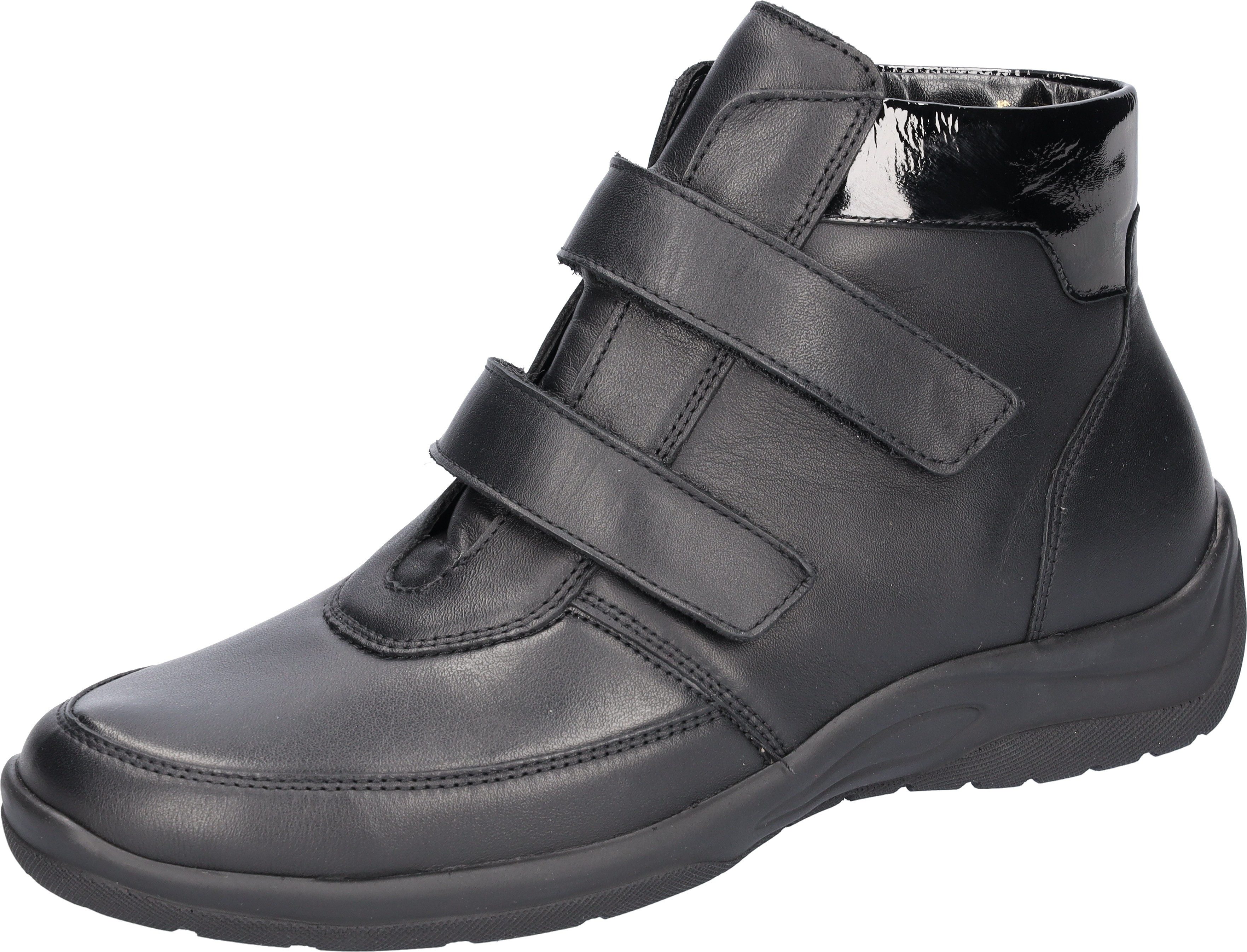 Waldläufer Klittenbandboots Hesna-Soft , instaplaarzen, enkellaars, comfortabele schoen, comfortbreedte h (= zeer breed) kinderen maat 5 (38) zwart