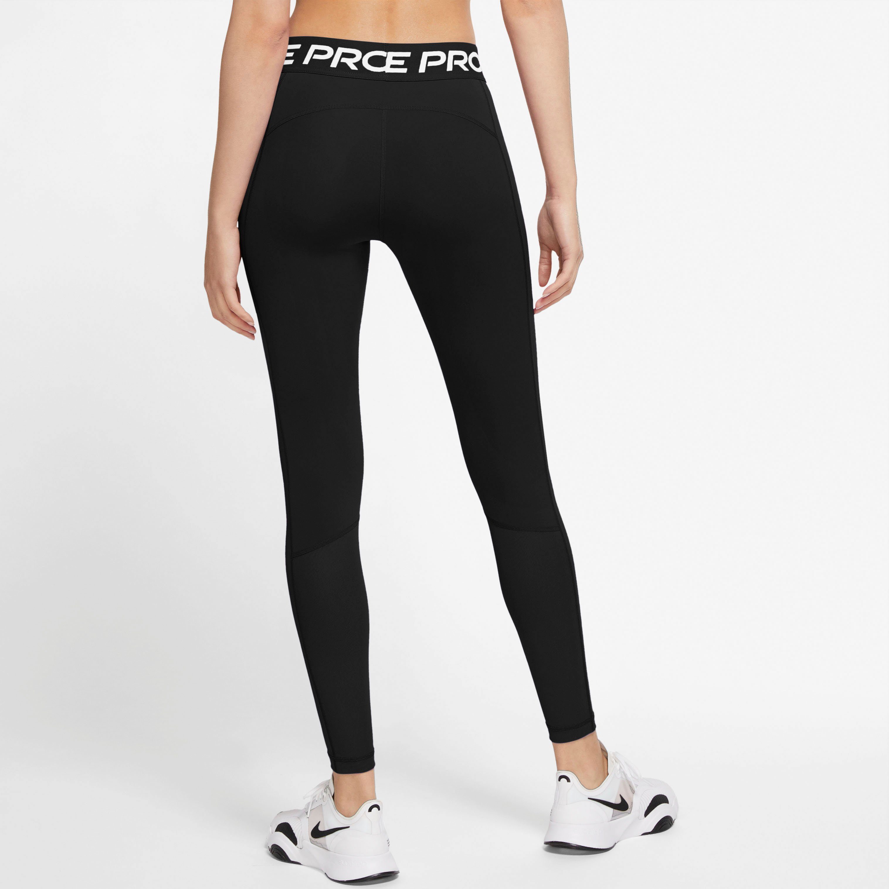 Nike Trainingstights PRO WOMEN'S MID-RISE MESH-PANELED LEGGINGS