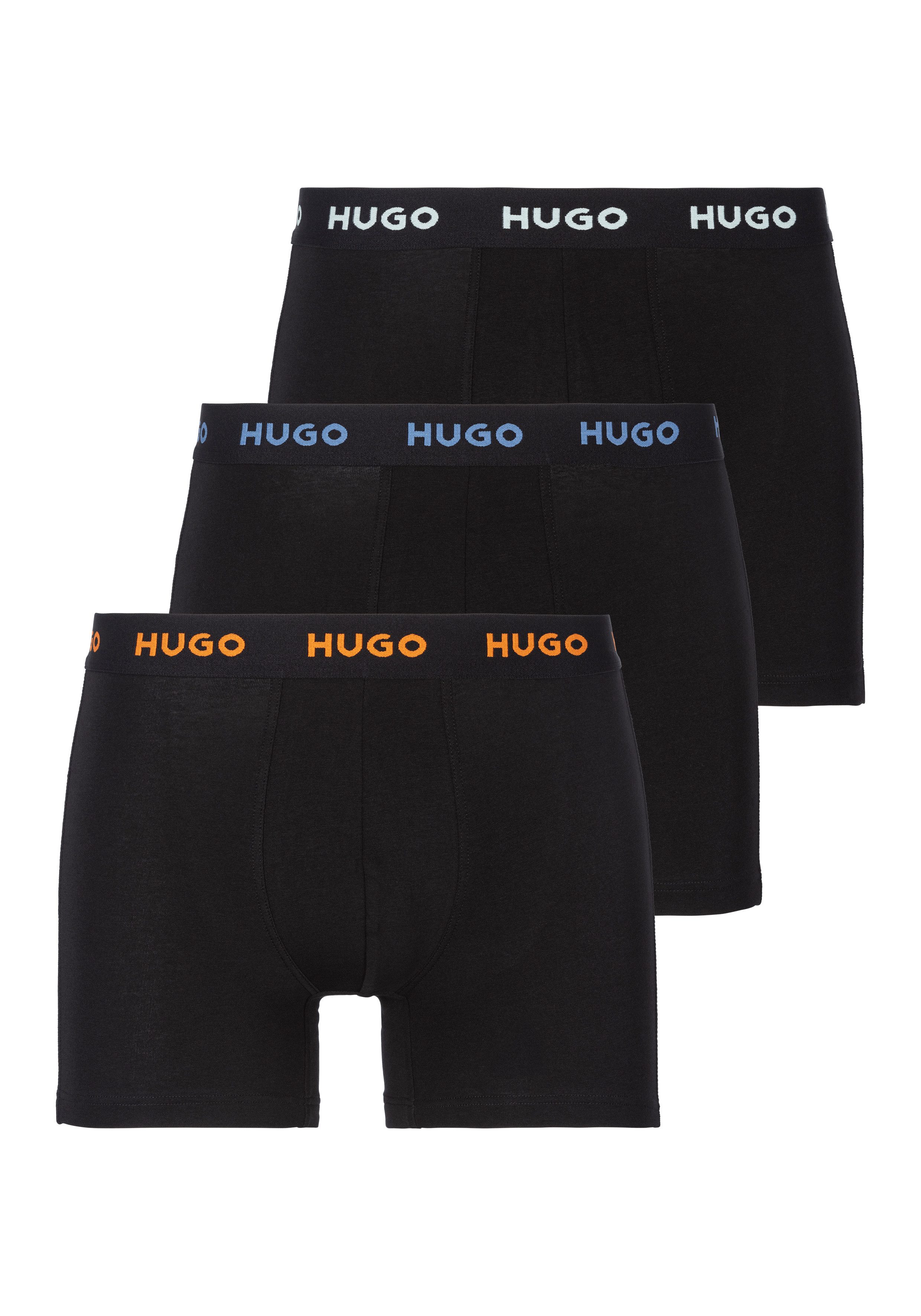 HUGO underwear Trunk BOXERBR TRIPLE met hugo logo-boord (set 3 stuks)