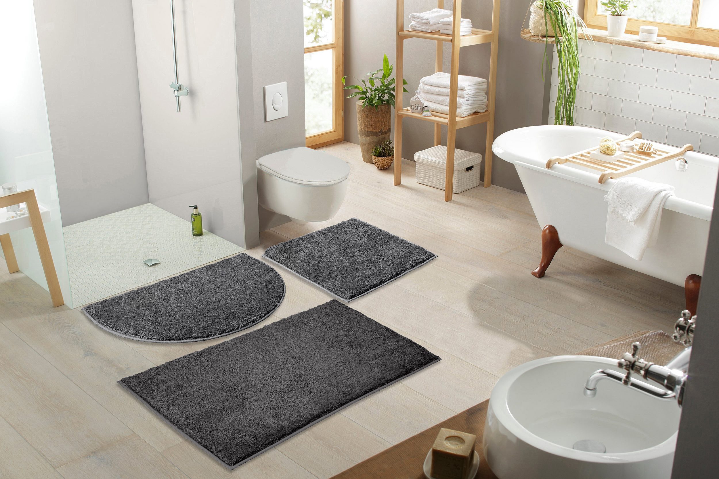 my home Badmat Juna, badmat bijzonder zacht, badmatten, uni-kleuren (1 stuk)