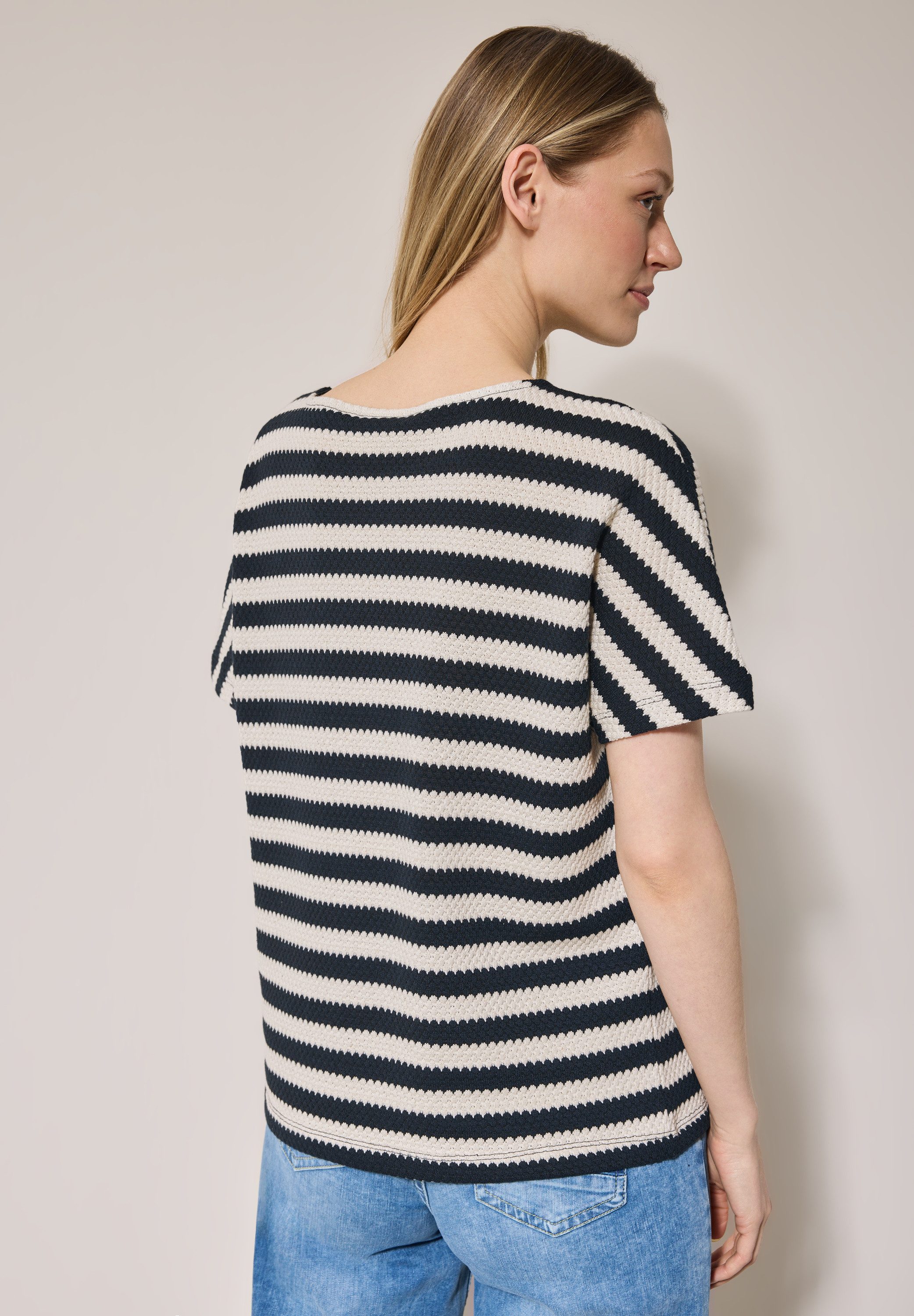 Cecil T-shirt gestreept, met boothals