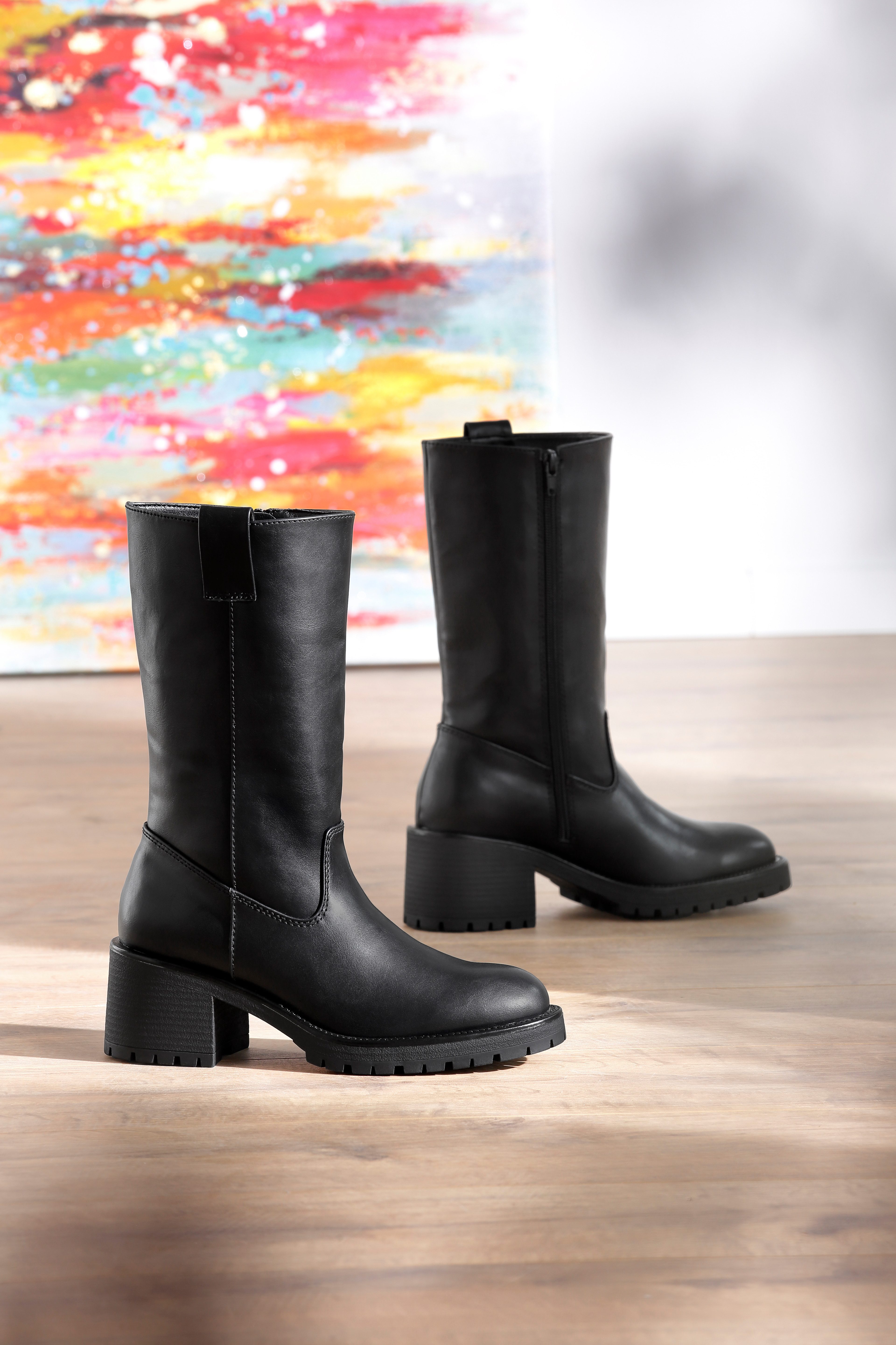 Aniston SHOES Laarzen Klassieke boots met ritssluiting aan de binnenkant - NIEUWE COLLECTIE