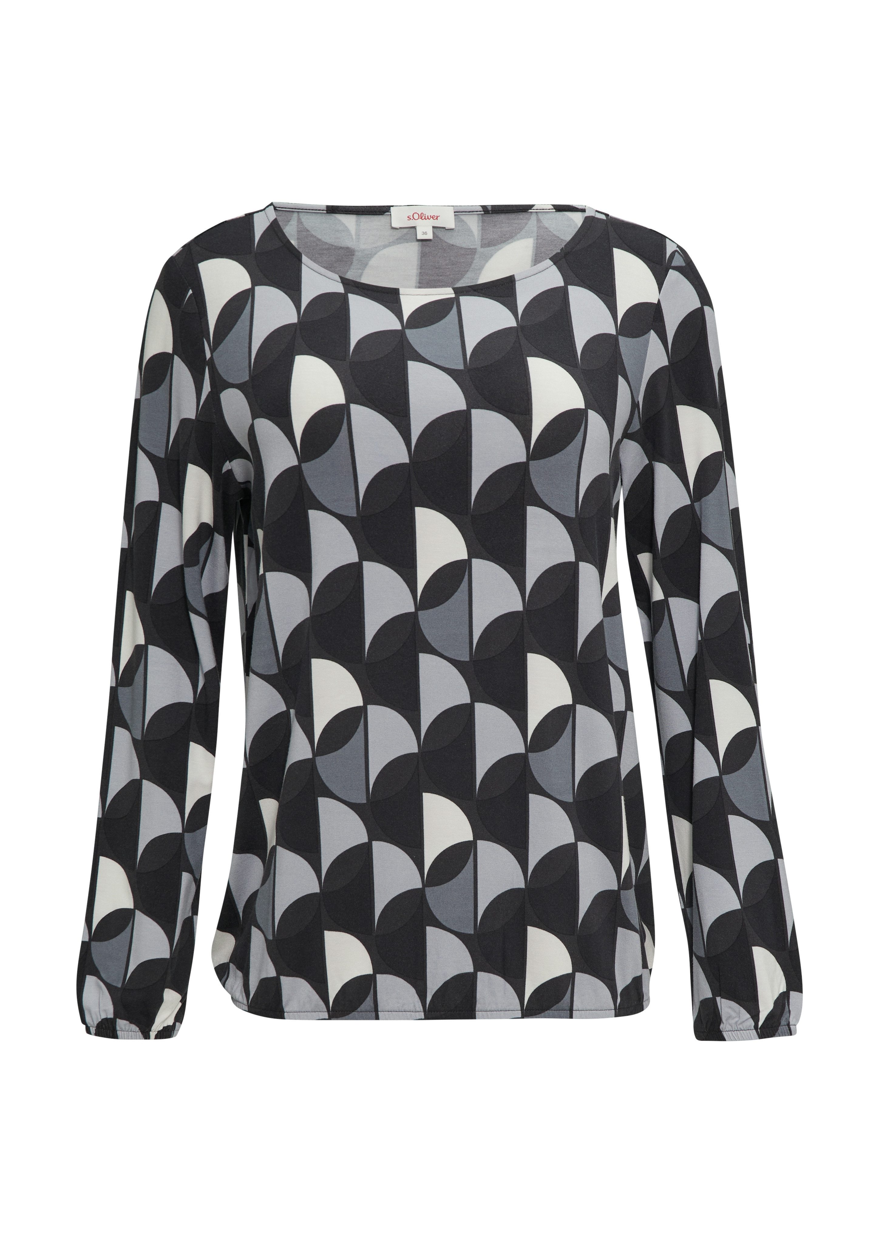 s.Oliver Shirt met lange mouwen met elastische taille