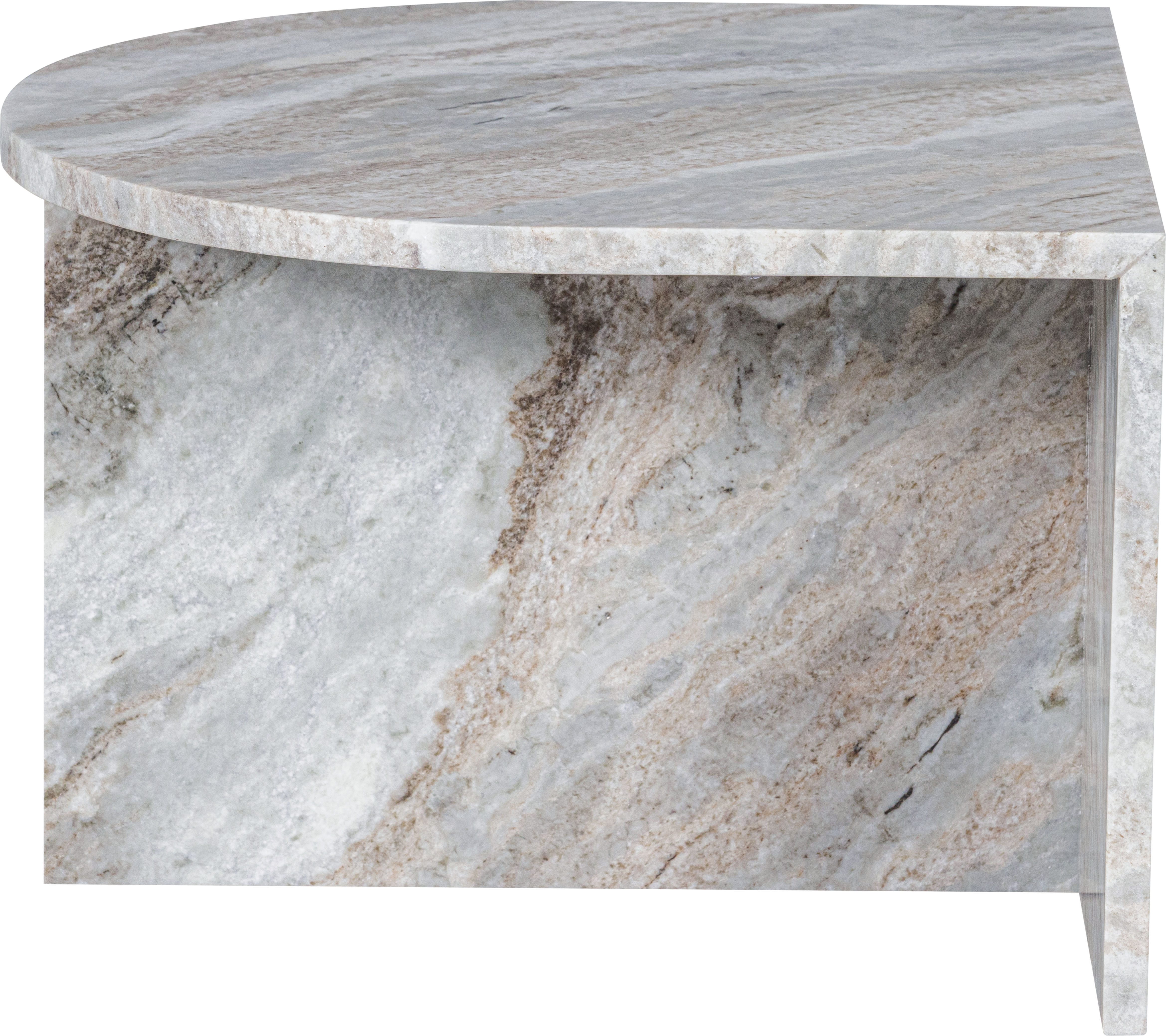 WOOOD Salontafel Xhail met een royale tafelblad, van marmer, h 35 cm x b 50 cm