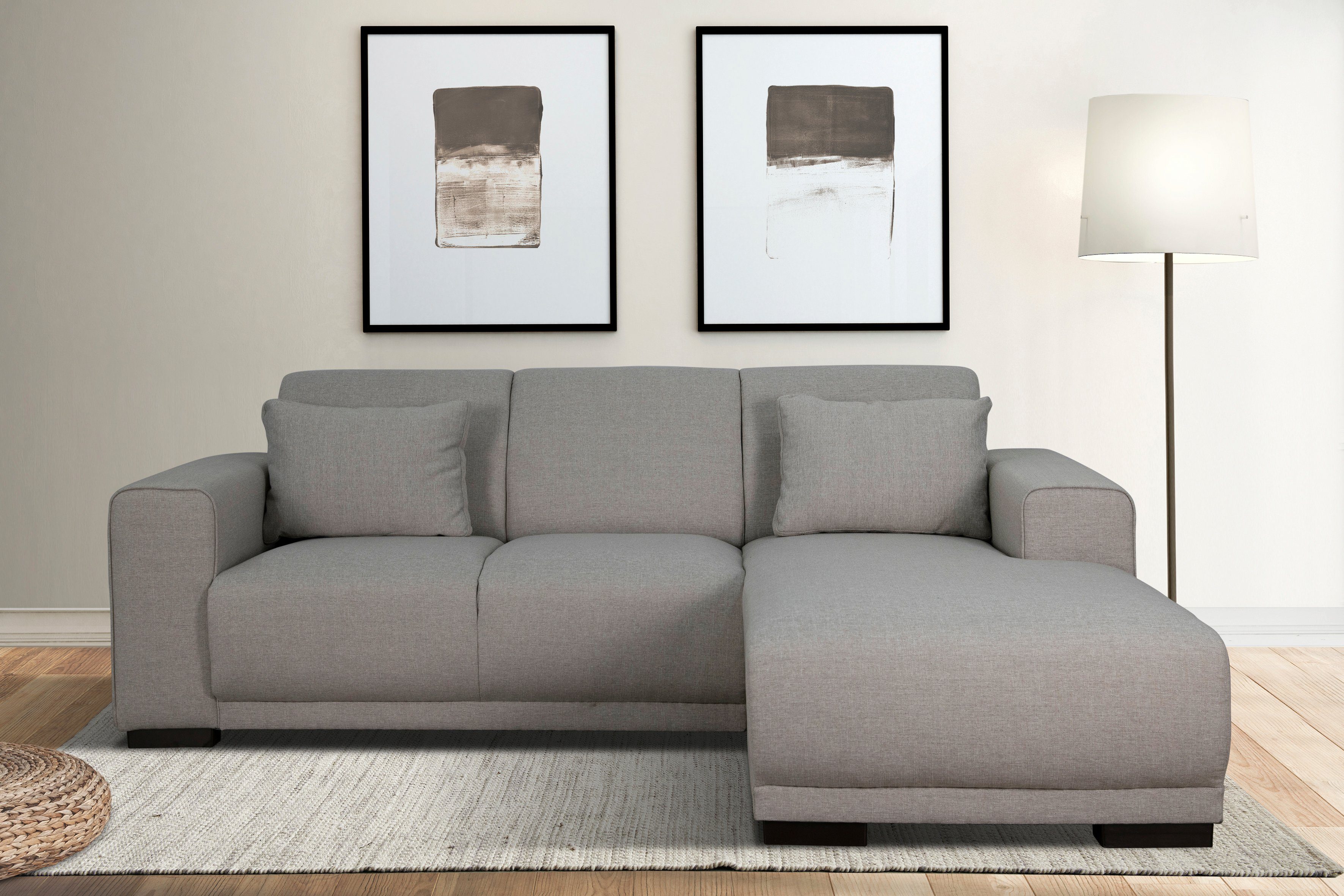 Home affaire Hoekbank BORNHOLM L-vorm met chaise longue, afmetingen B/T/H: 234/162/85 cm