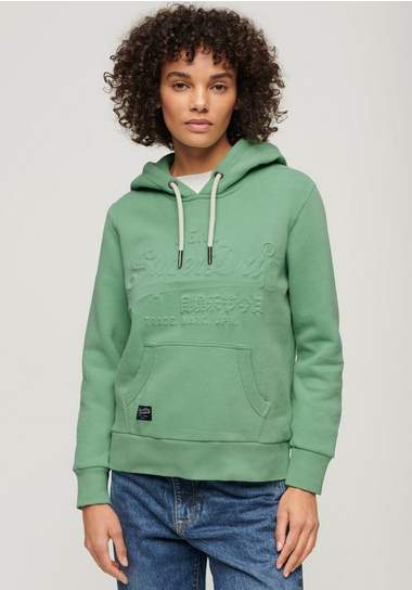 superdry hoodie embossed vl graphic hoodie groen