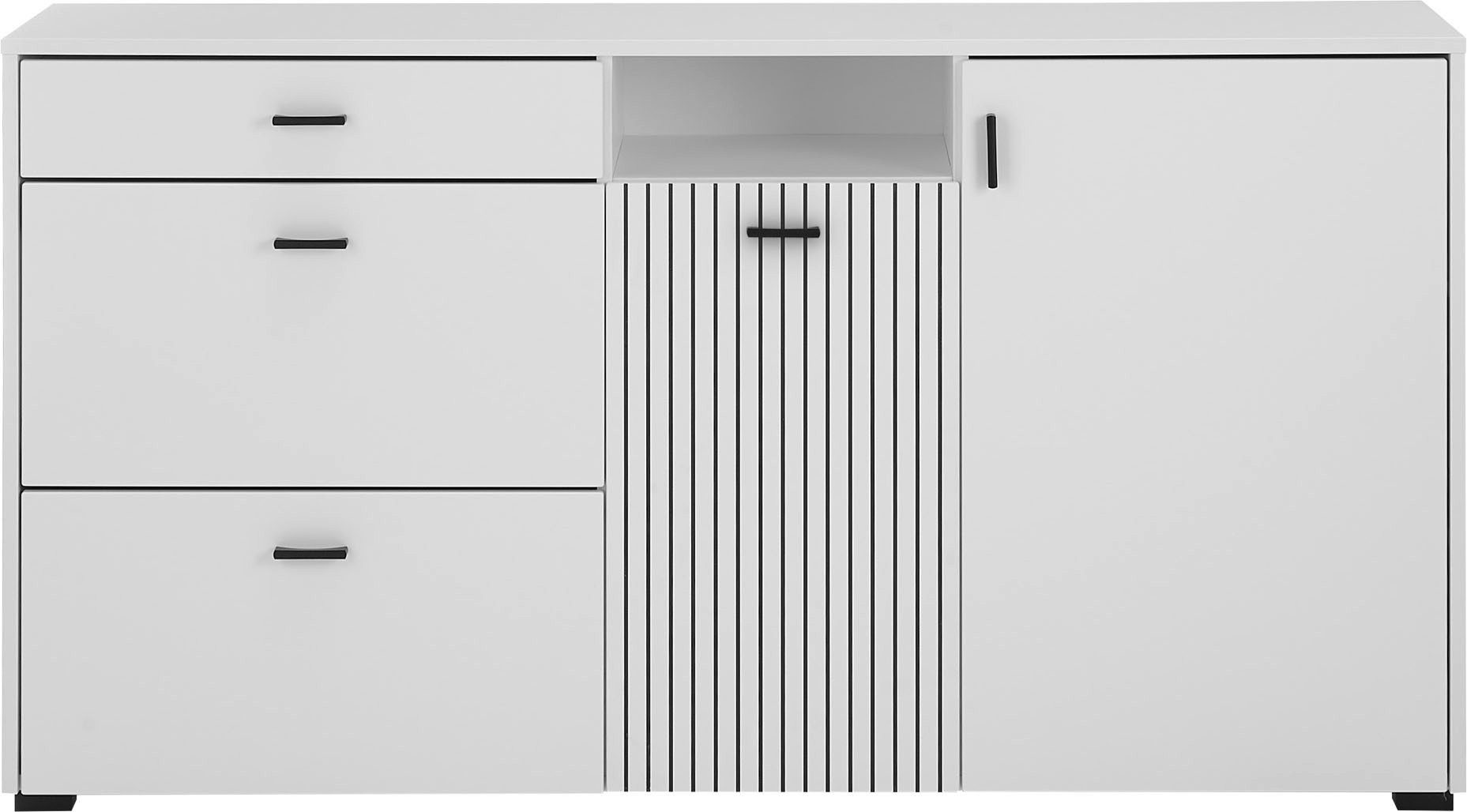 INOSIGN Dressoir Hudson in moderne trendkleur, handgrepen van metaal (zwart), breedte 150 cm