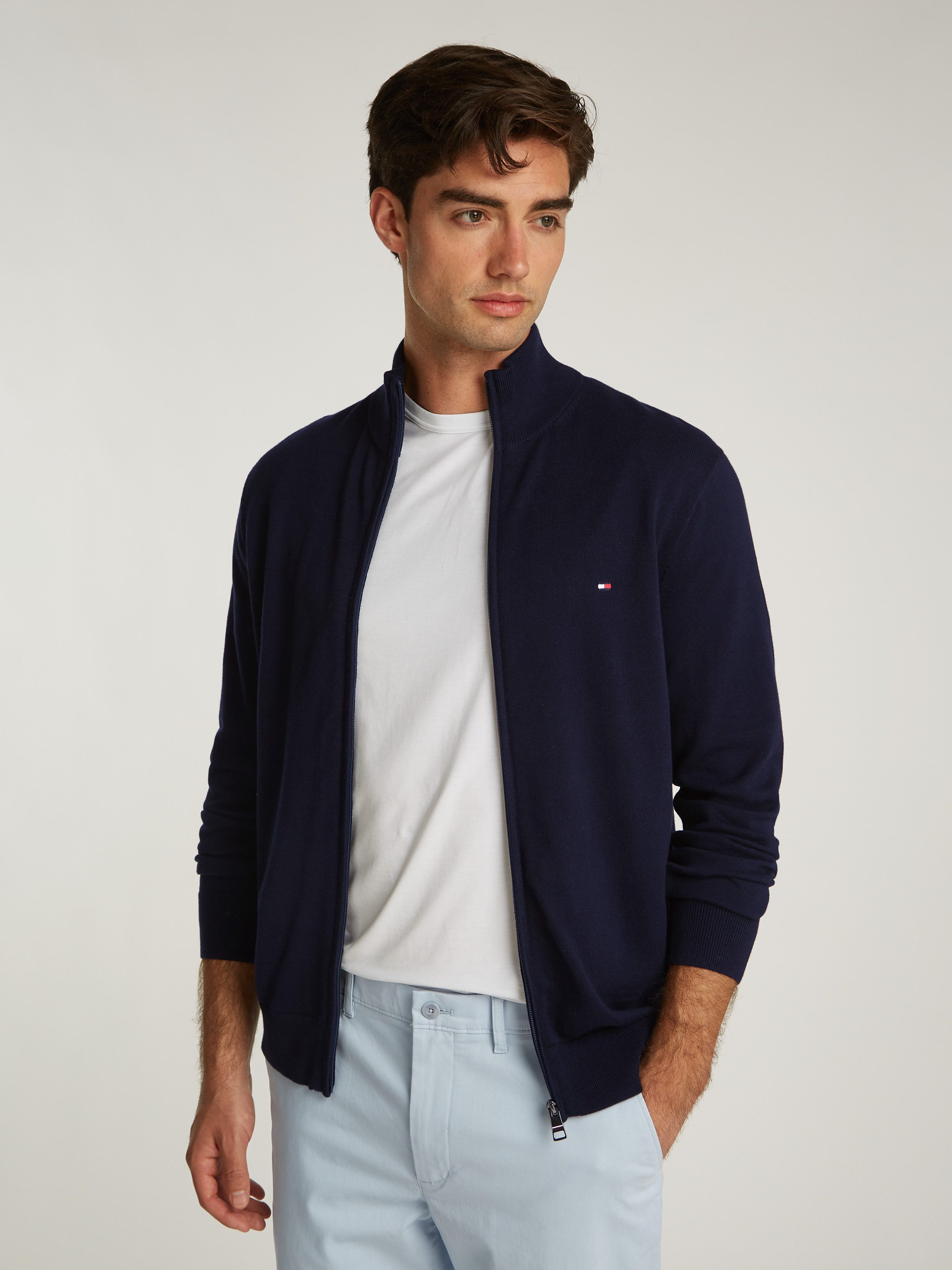 Tommy Hilfiger Vest ESSENTIAL COTTON ZIP THRU